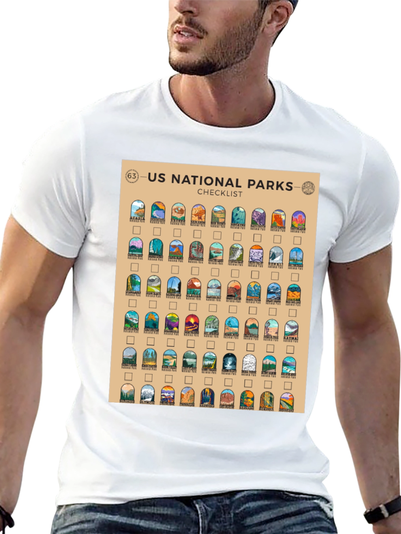 US National Parks Checklist T-Shirt