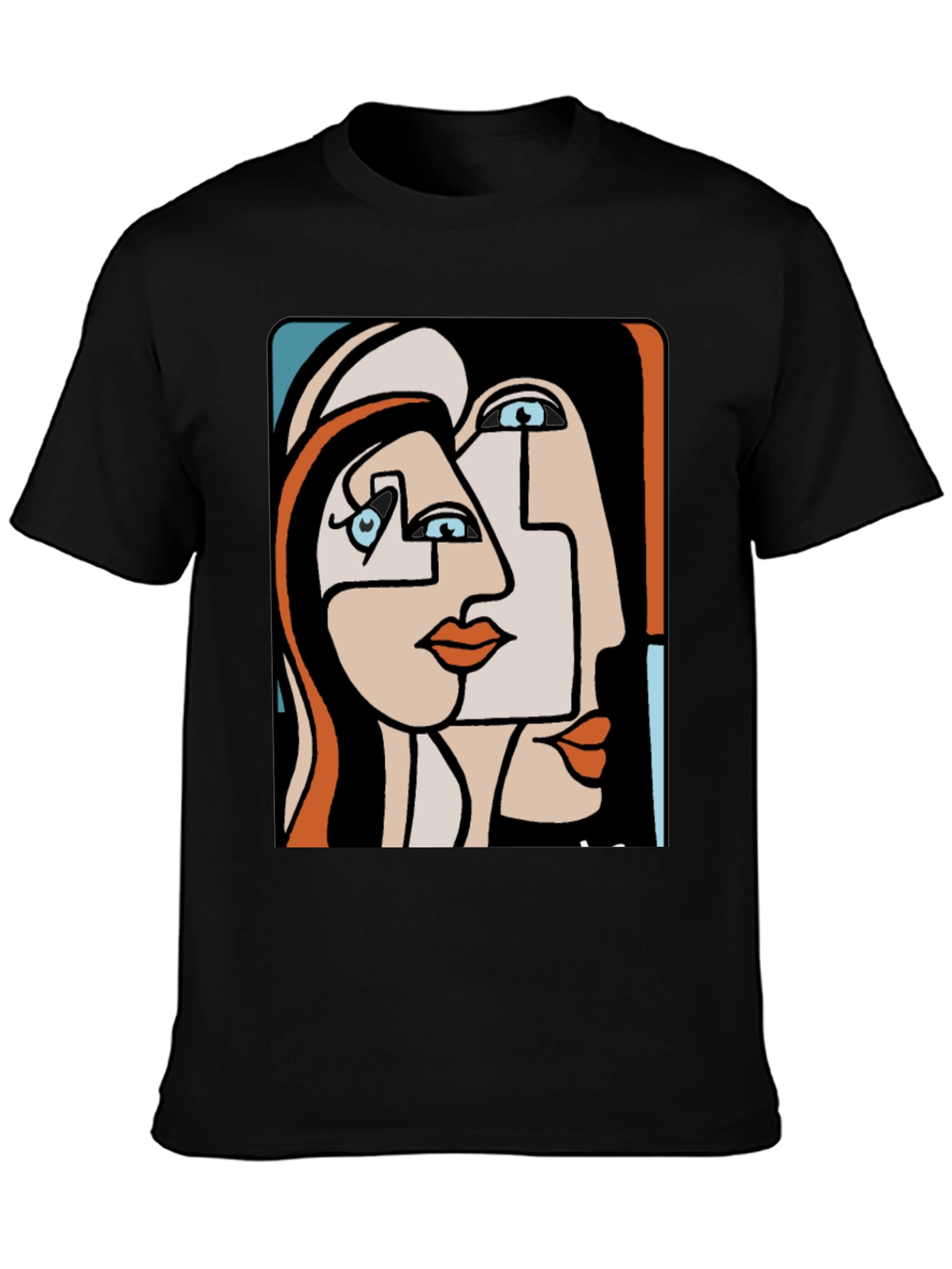 Abstract Art Graphic Tee - Black Unisex Shirt