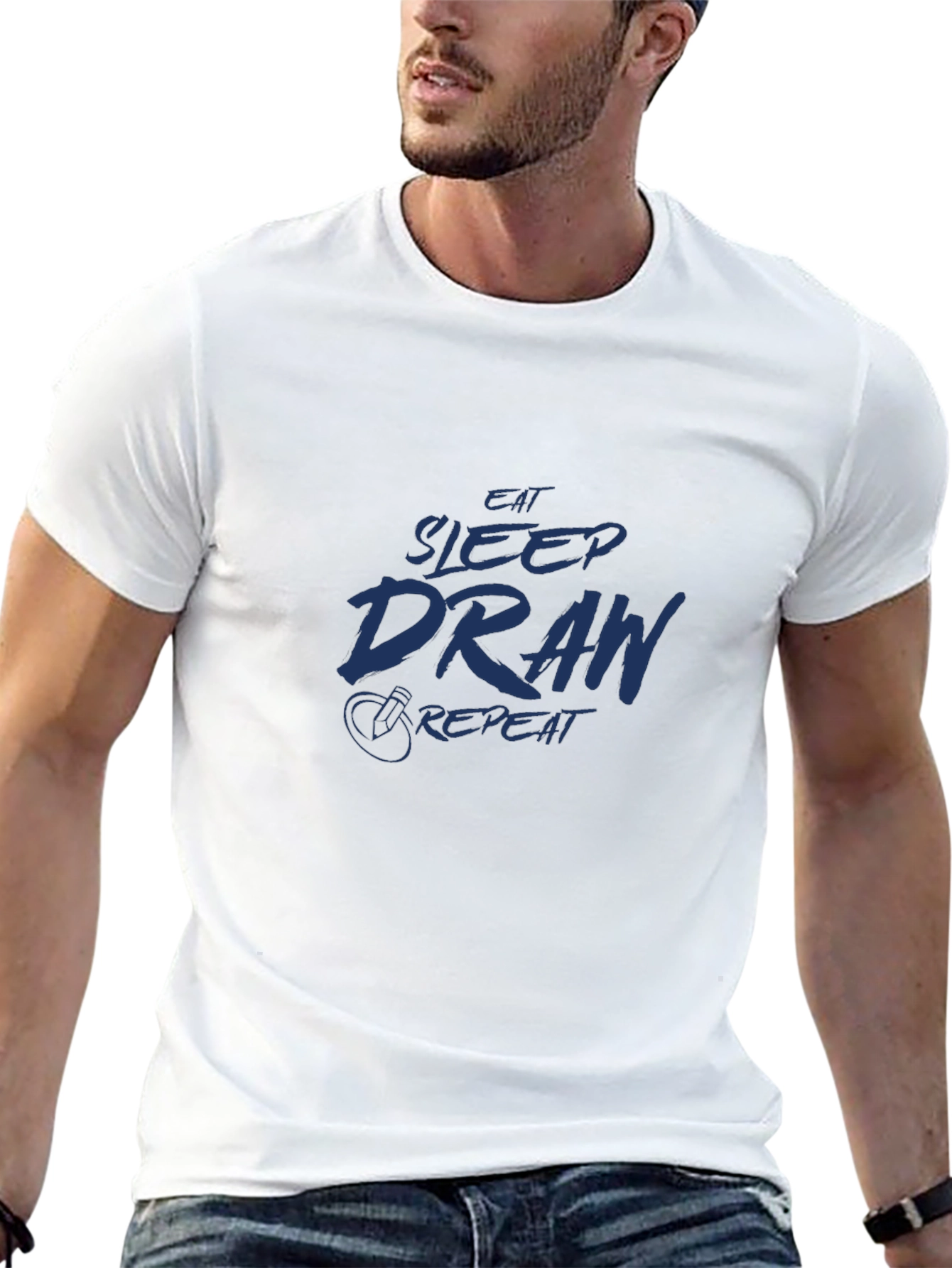 Eat Sleep Draw Repeat Graphic Tee