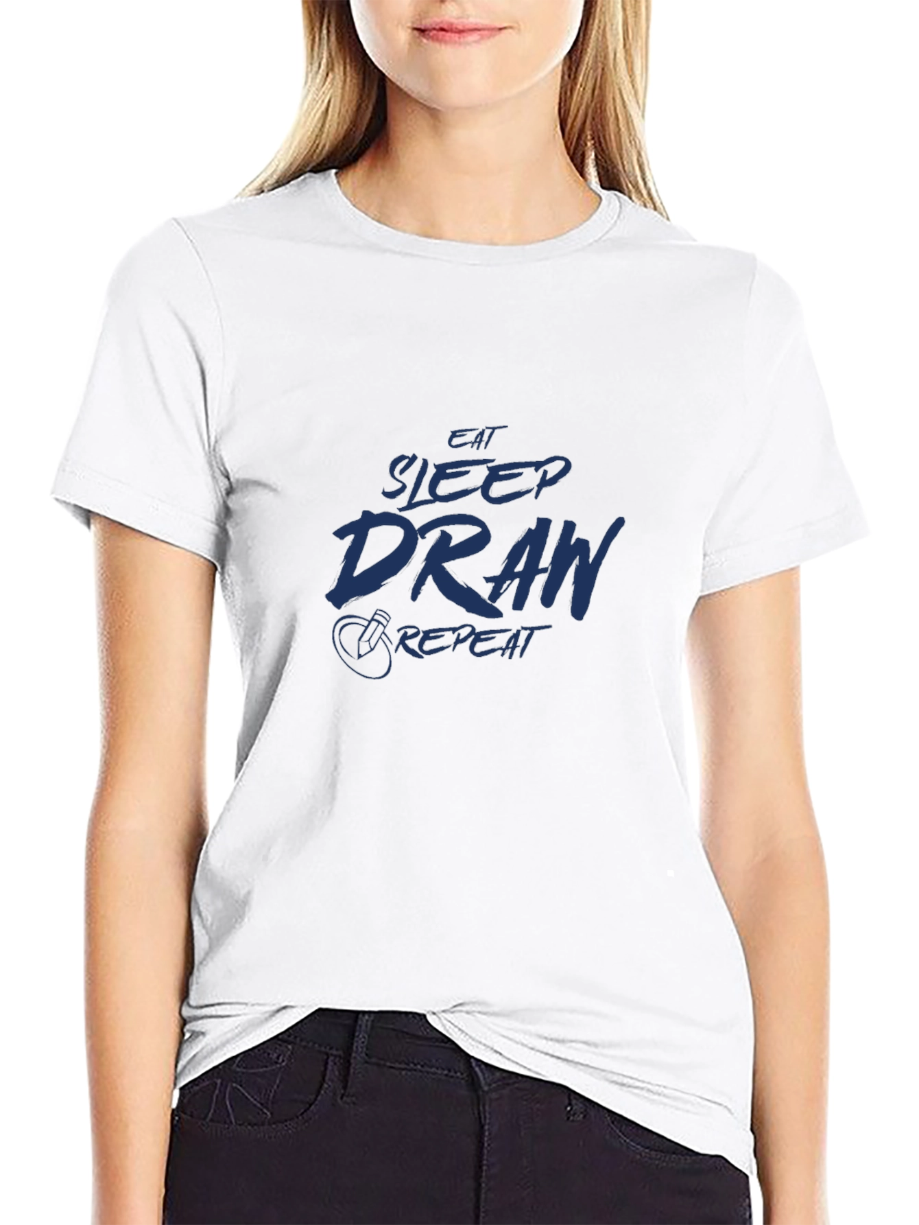 Eat Sleep Draw Repeat Graphic Tee