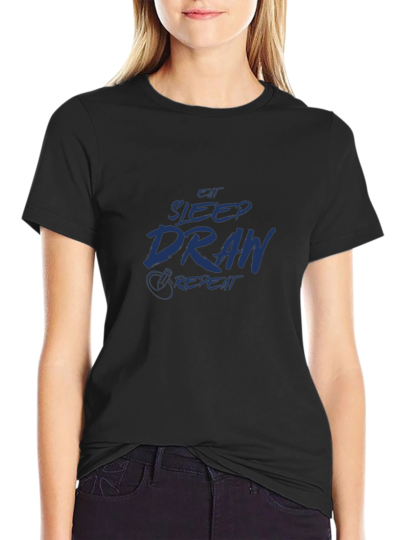 Eat Sleep Draw Repeat Graphic Tee