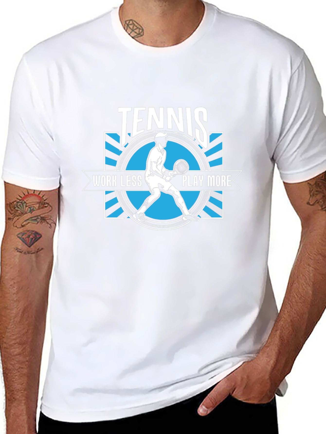 Tennis Work Less Play More Graphic T-Shirt