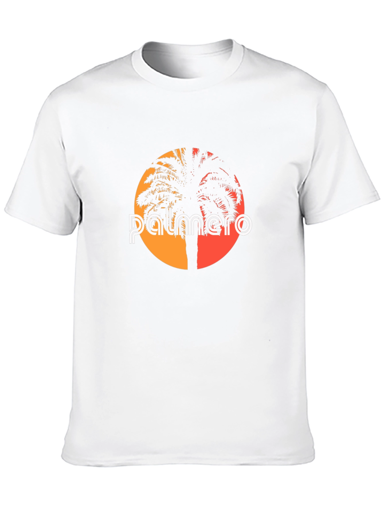 Palmero Graphic Tee - Sunset Palm Tree Shirt