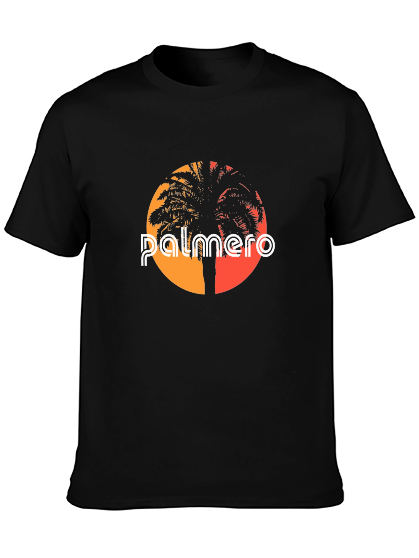 Palmero Graphic Tee - Sunset Palm Tree Shirt
