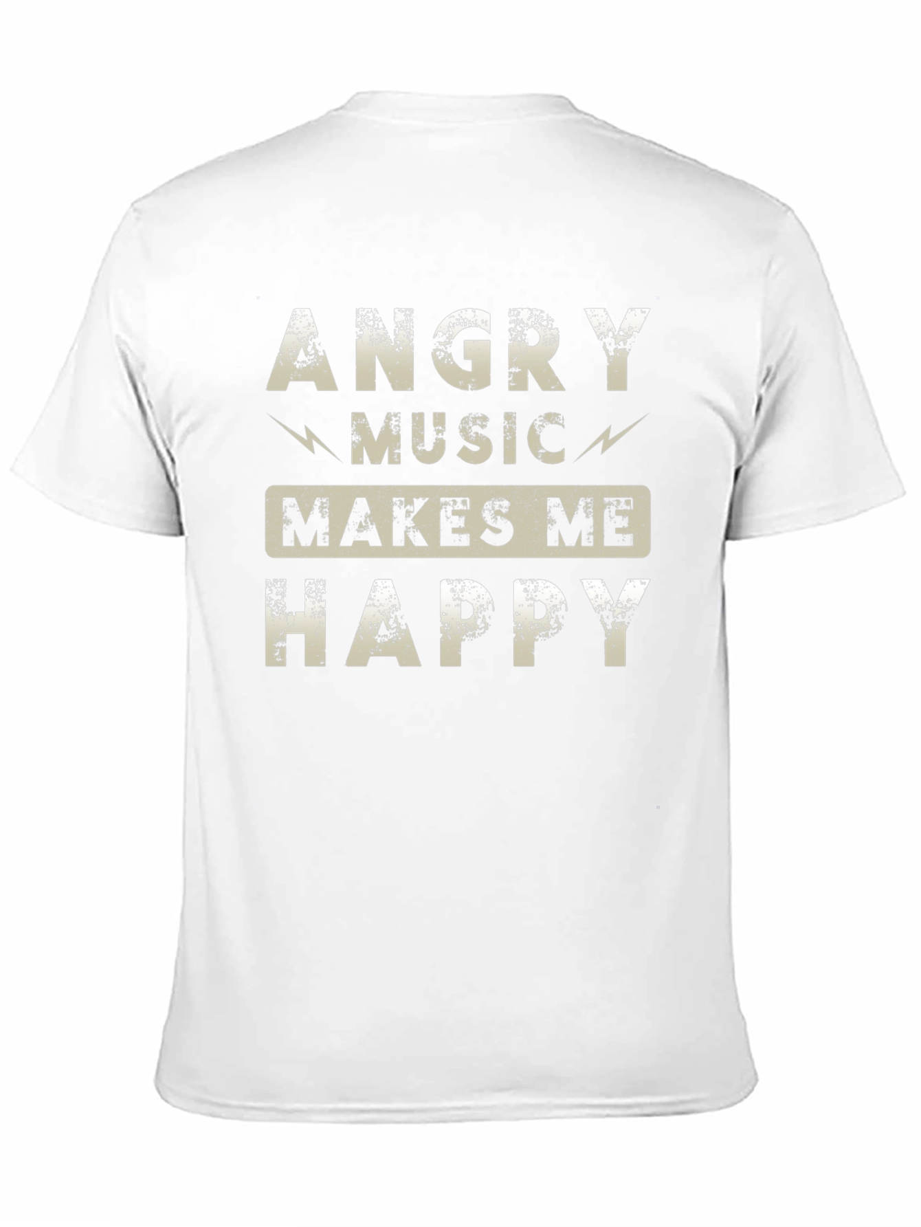 Angry Music Makes Me Happy Black Graphic Tee