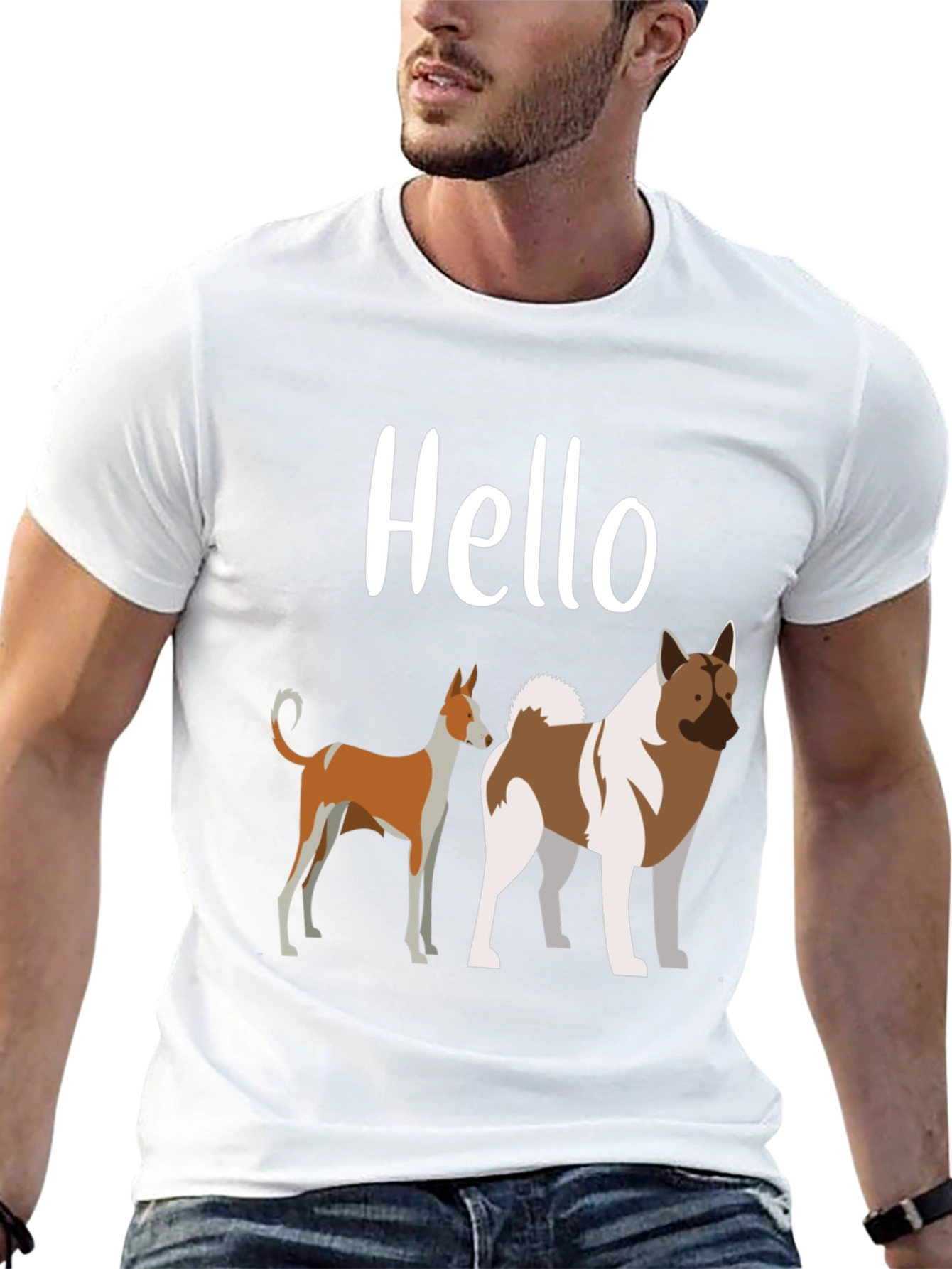 Hello Dog T-Shirt Cute Dog Lover Tee