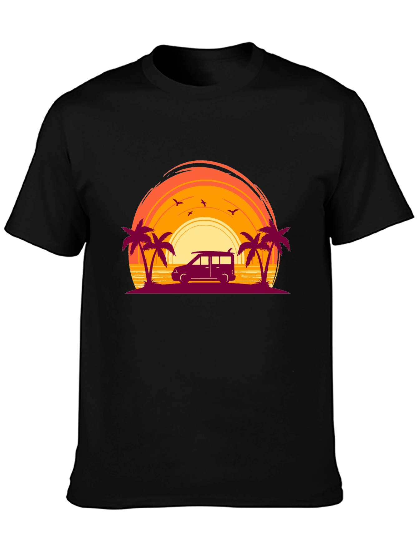 Sunset Beach Van Graphic Tee
