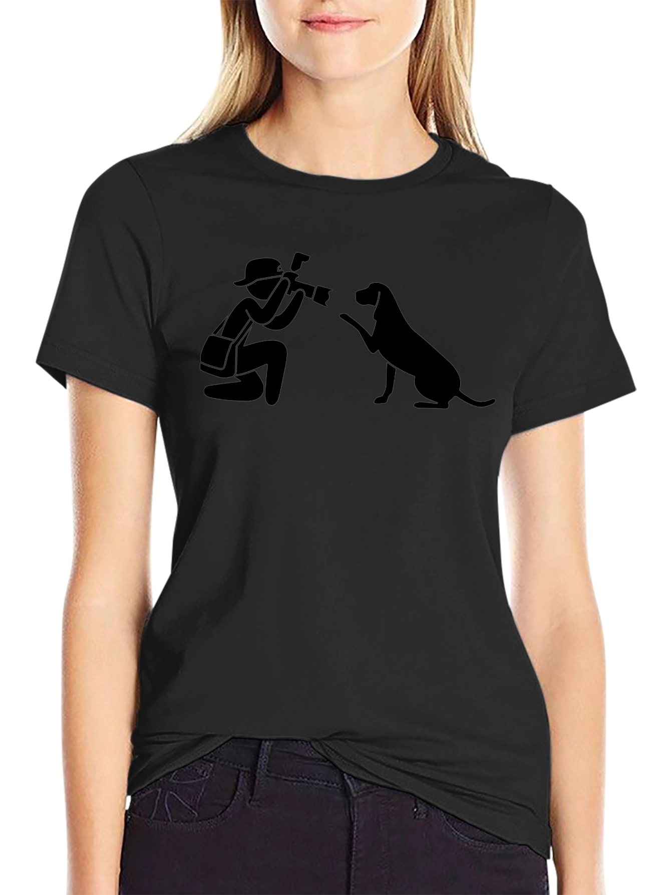 Photographer & Dog Graphic T-Shirt - Unisex