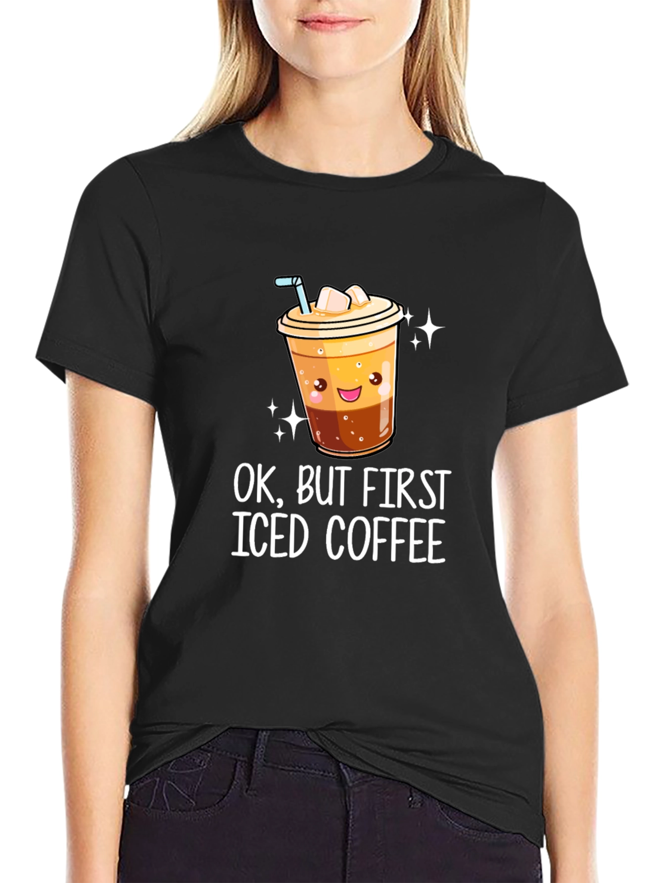 Iced Coffee Graphic Tee - Black T-Shirt
