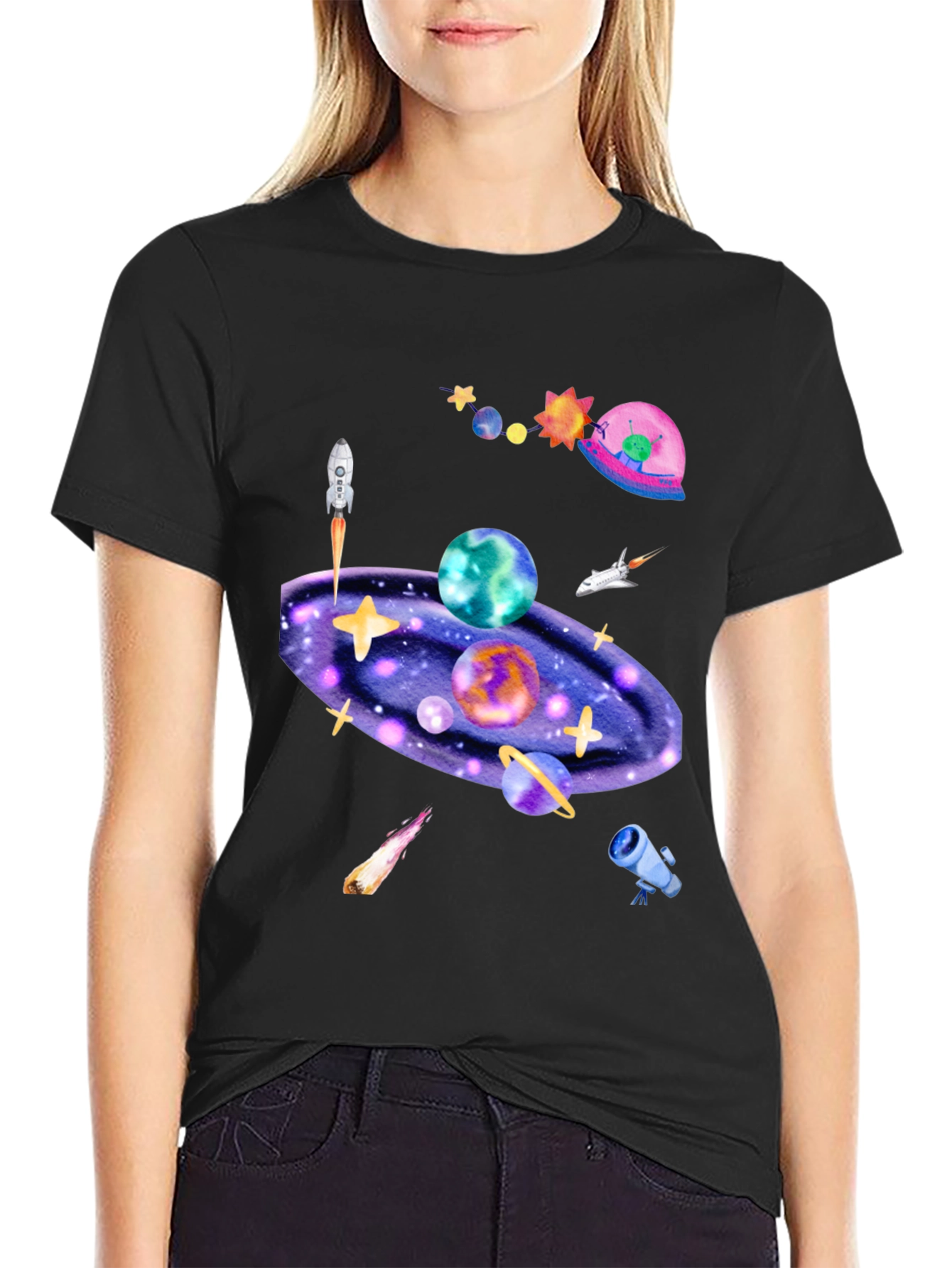 Cosmic Galaxy Graphic T-Shirt - Explore the Universe!