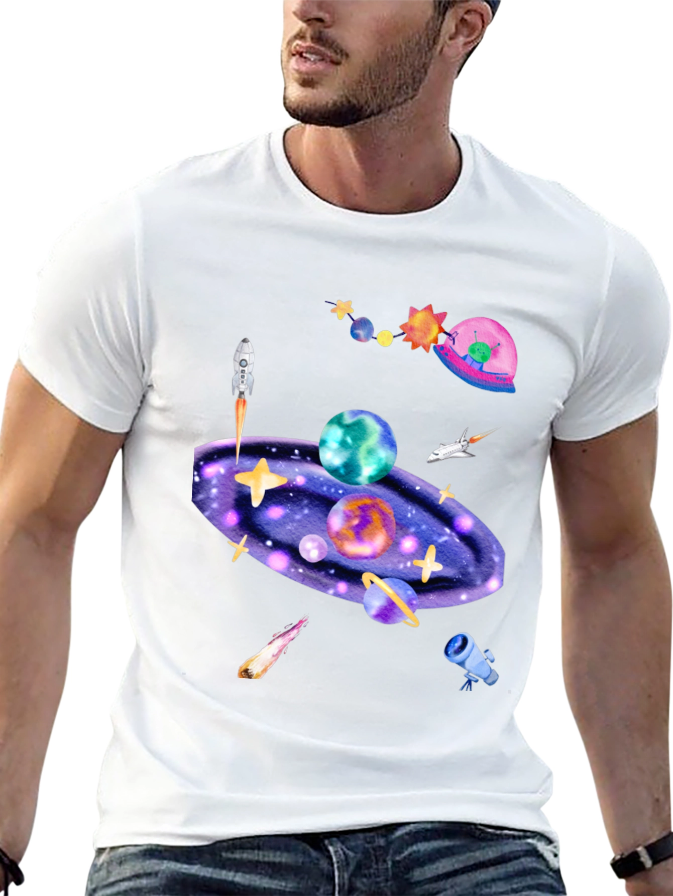 Cosmic Galaxy Graphic T-Shirt - Explore the Universe!