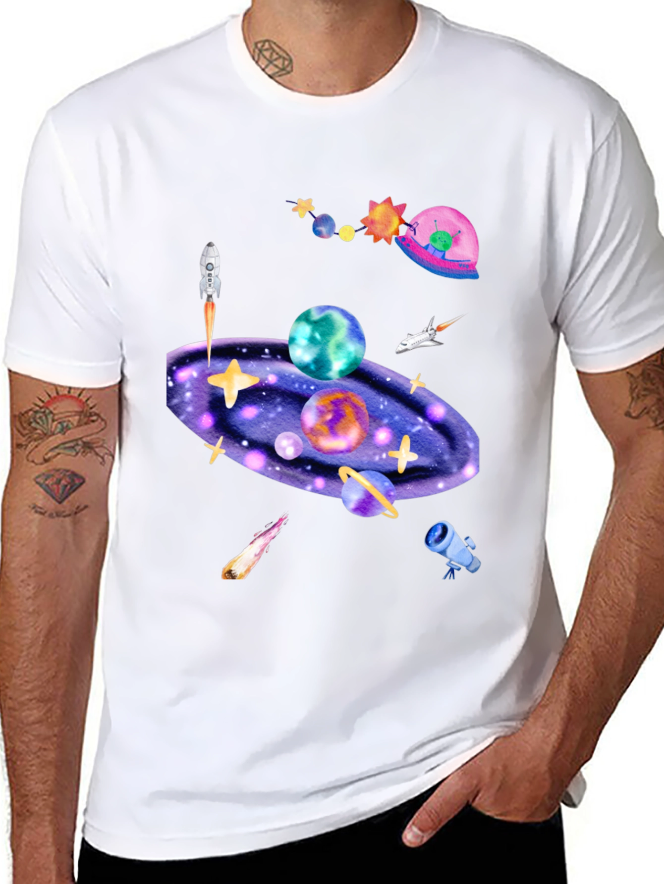 Cosmic Galaxy Graphic T-Shirt - Explore the Universe!