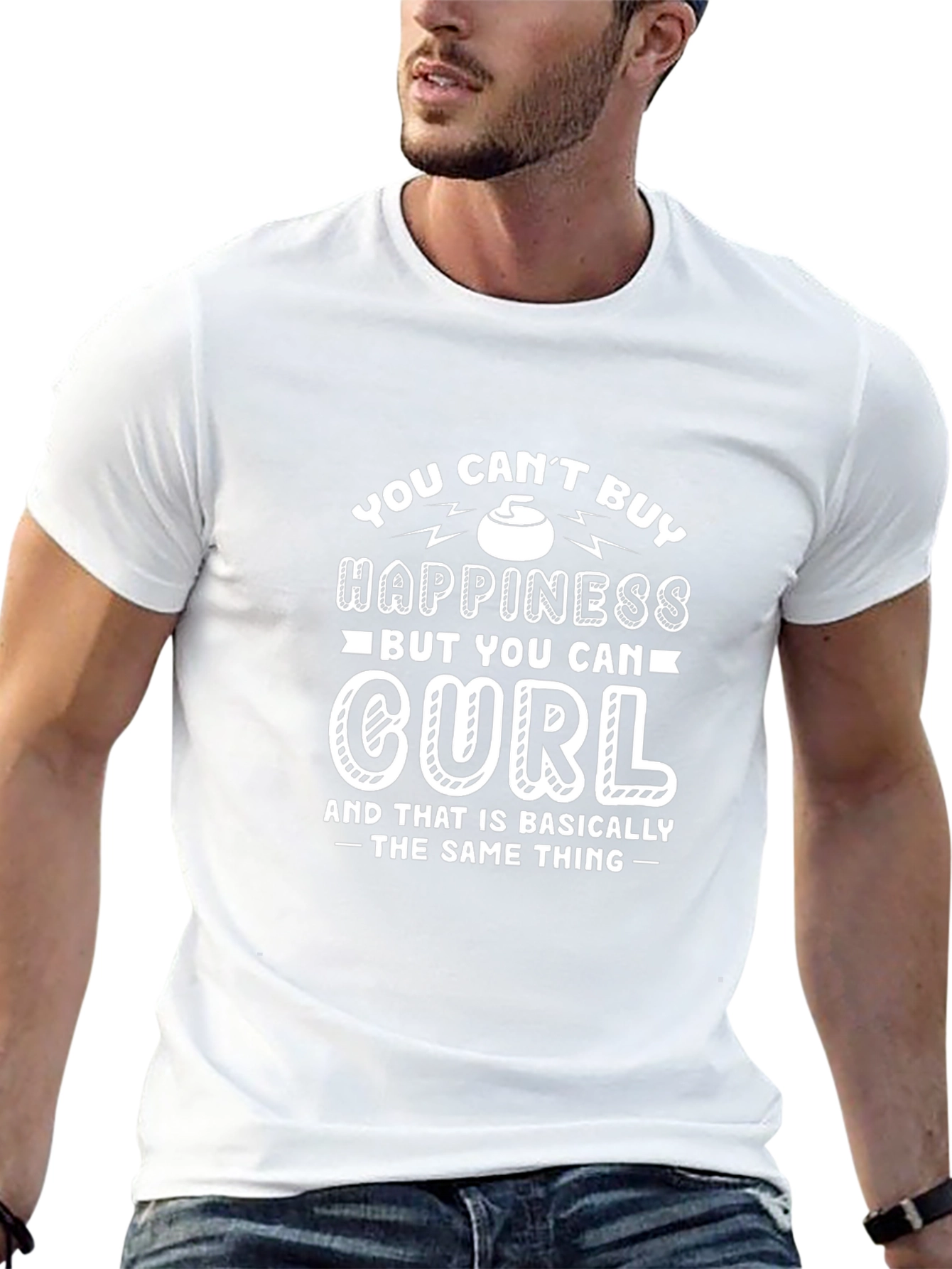 Curling Happiness T-Shirt: You Cant Buy Curl Tee