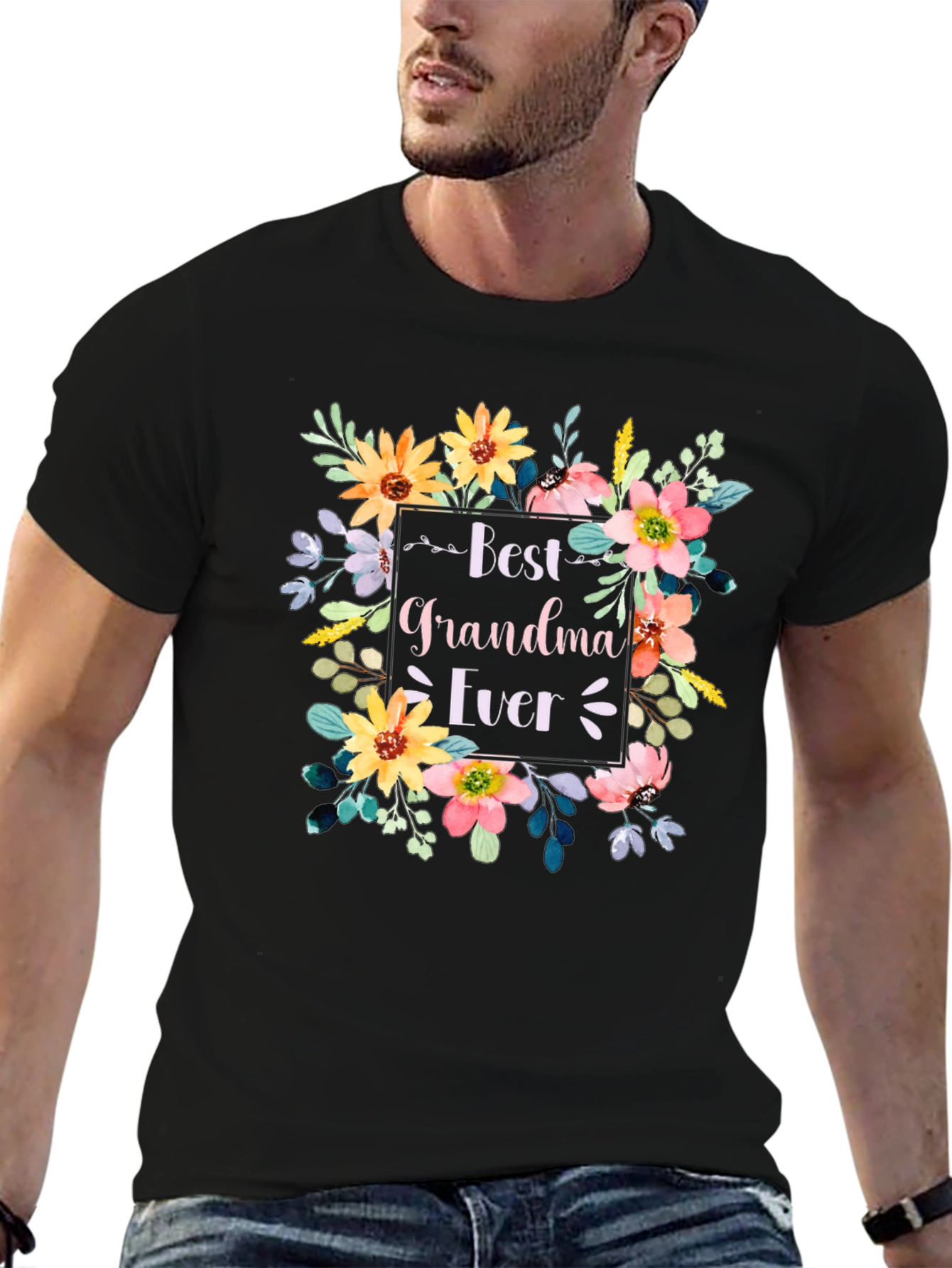 Best Grandma Ever Floral T-Shirt