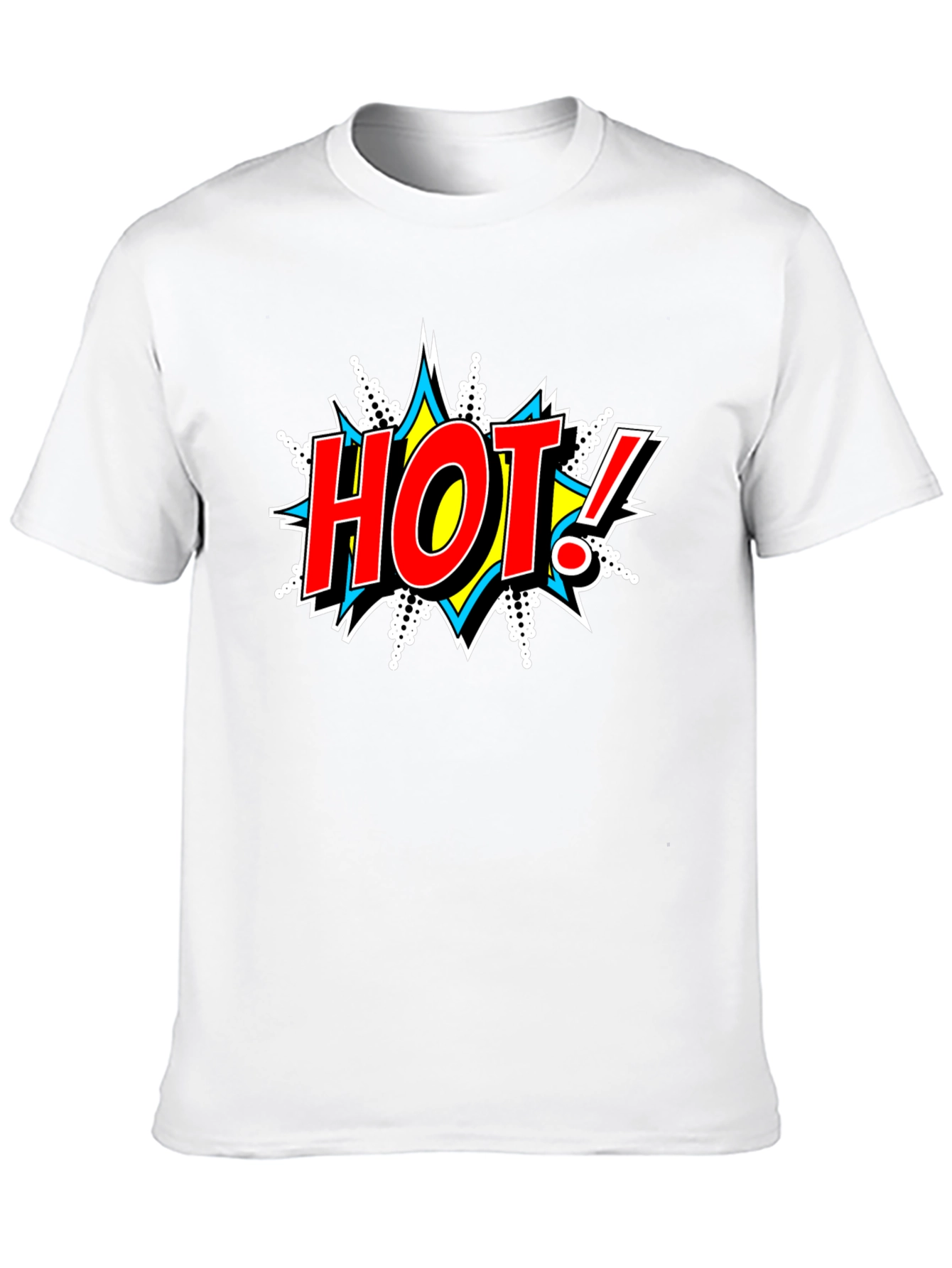 Comic Style HOT! Graphic Black T-Shirt