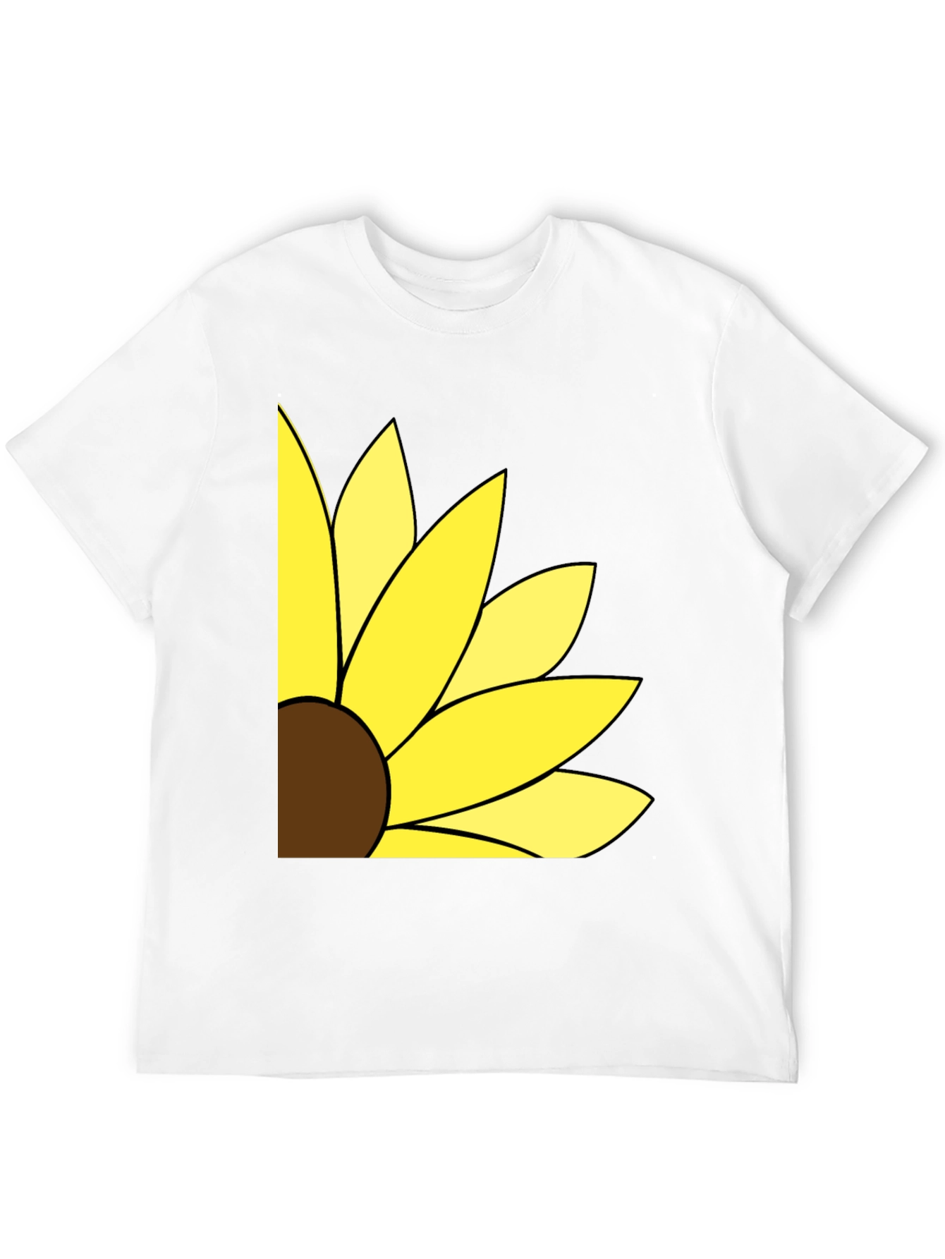 Sunflower Graphic T-Shirt - Black Cotton Blend
