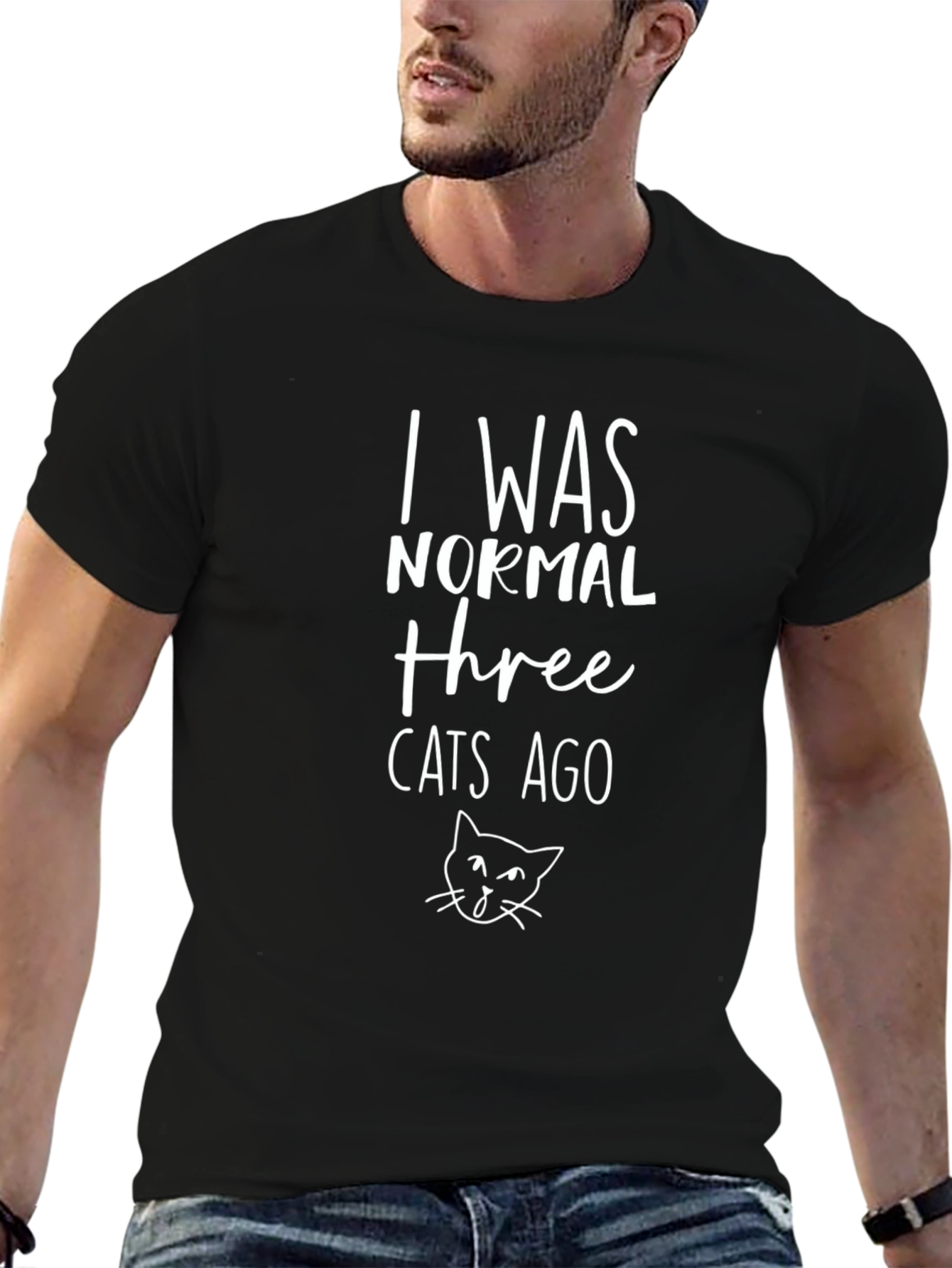 Funny Three Cats Ago Graphic Tee