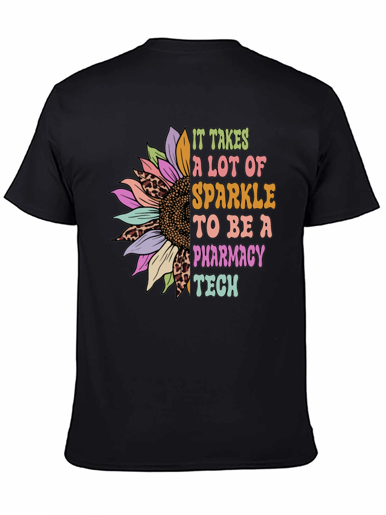 Pharmacy Tech Sunflower Graphic T-Shirt
