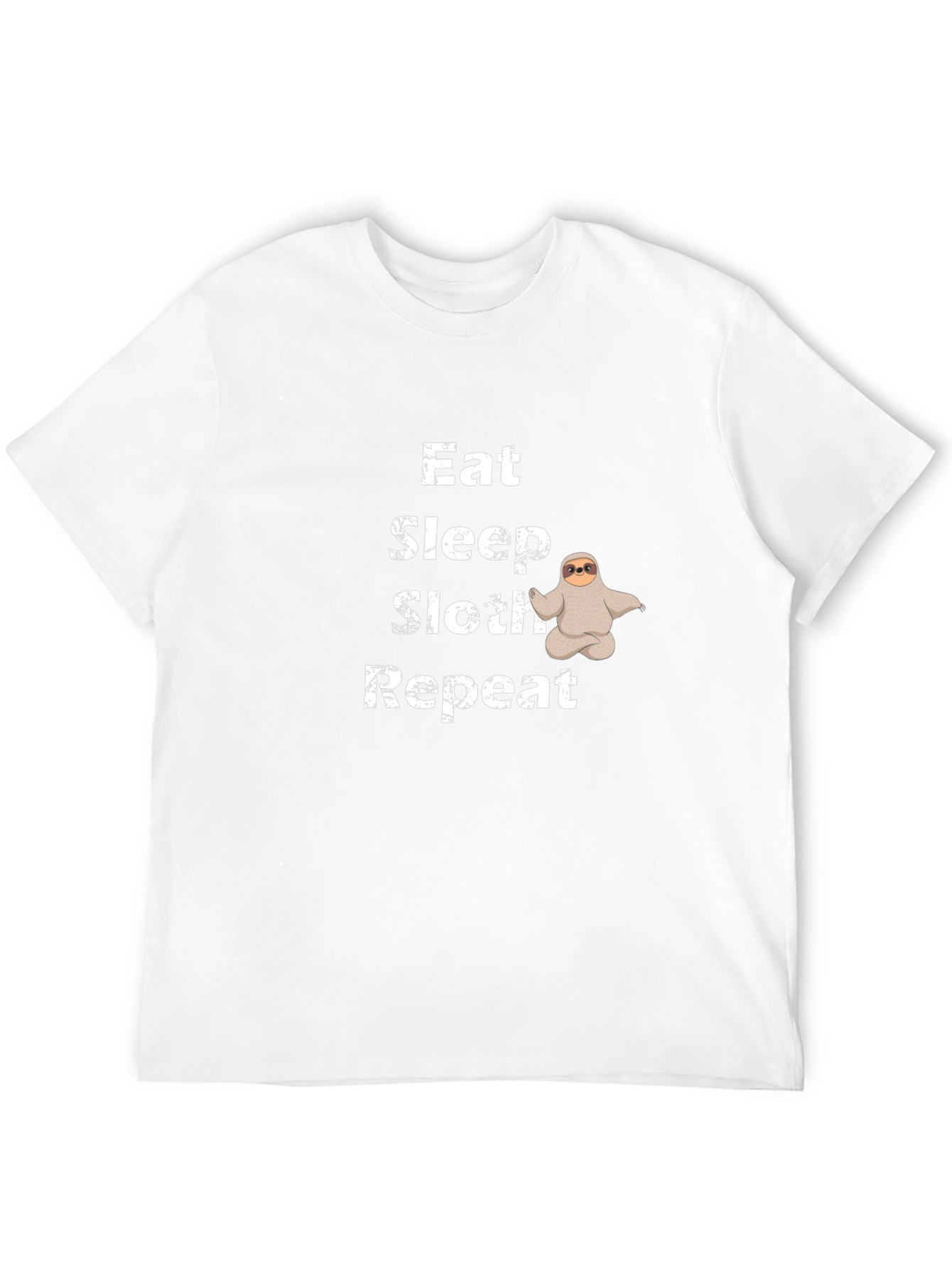 Eat Sleep Sloth Repeat Black T-Shirt