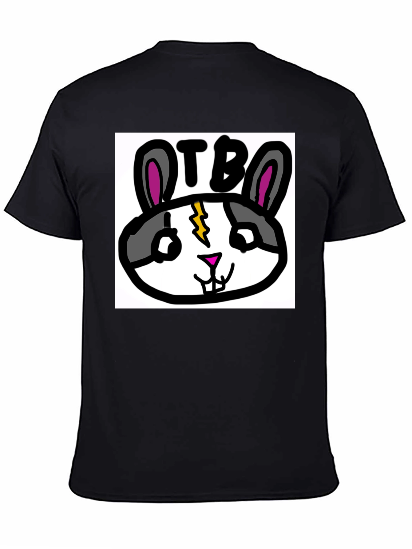 OTB Rabbit Graphic T-Shirt - Black