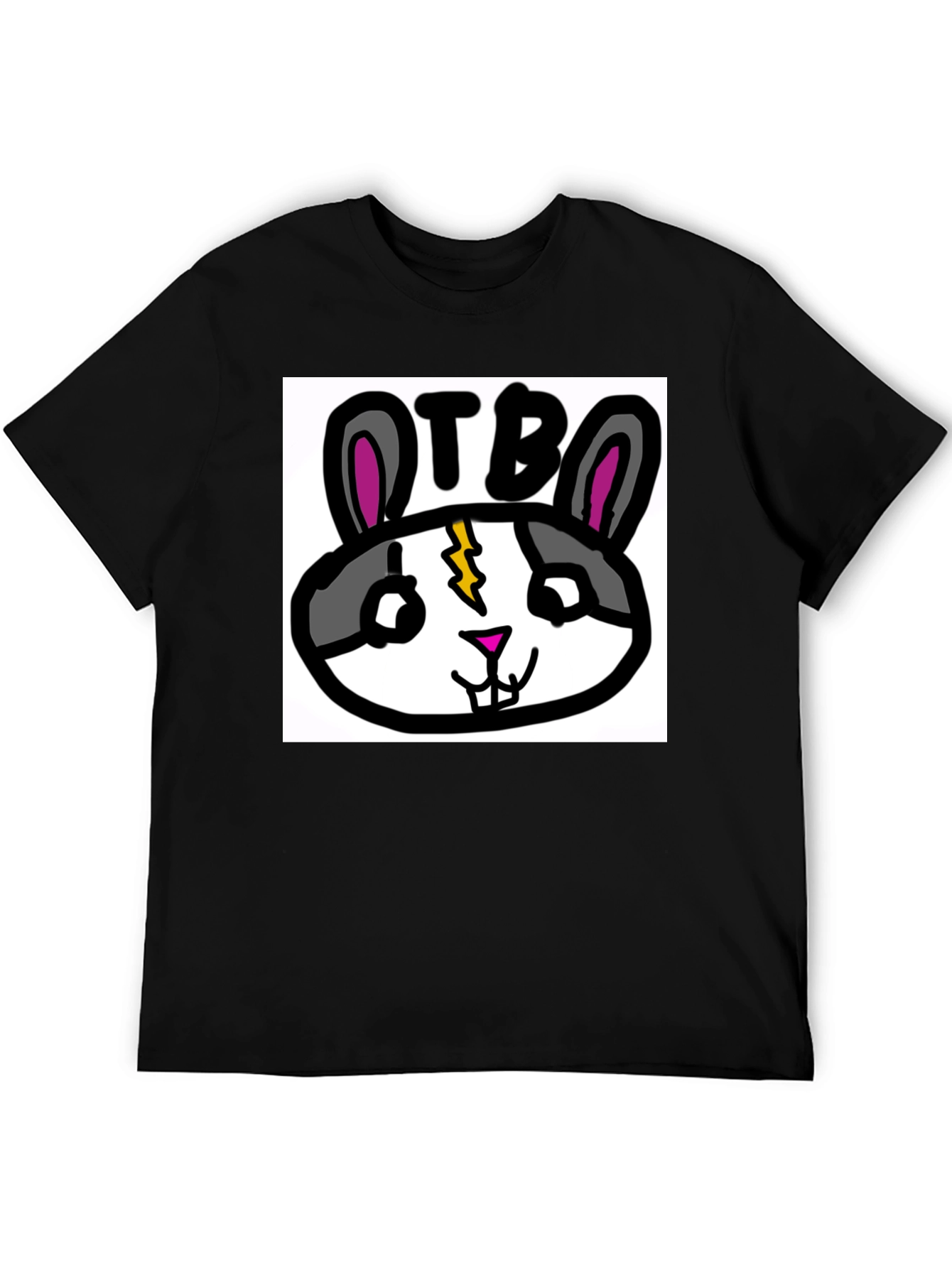 OTB Rabbit Graphic T-Shirt - Black