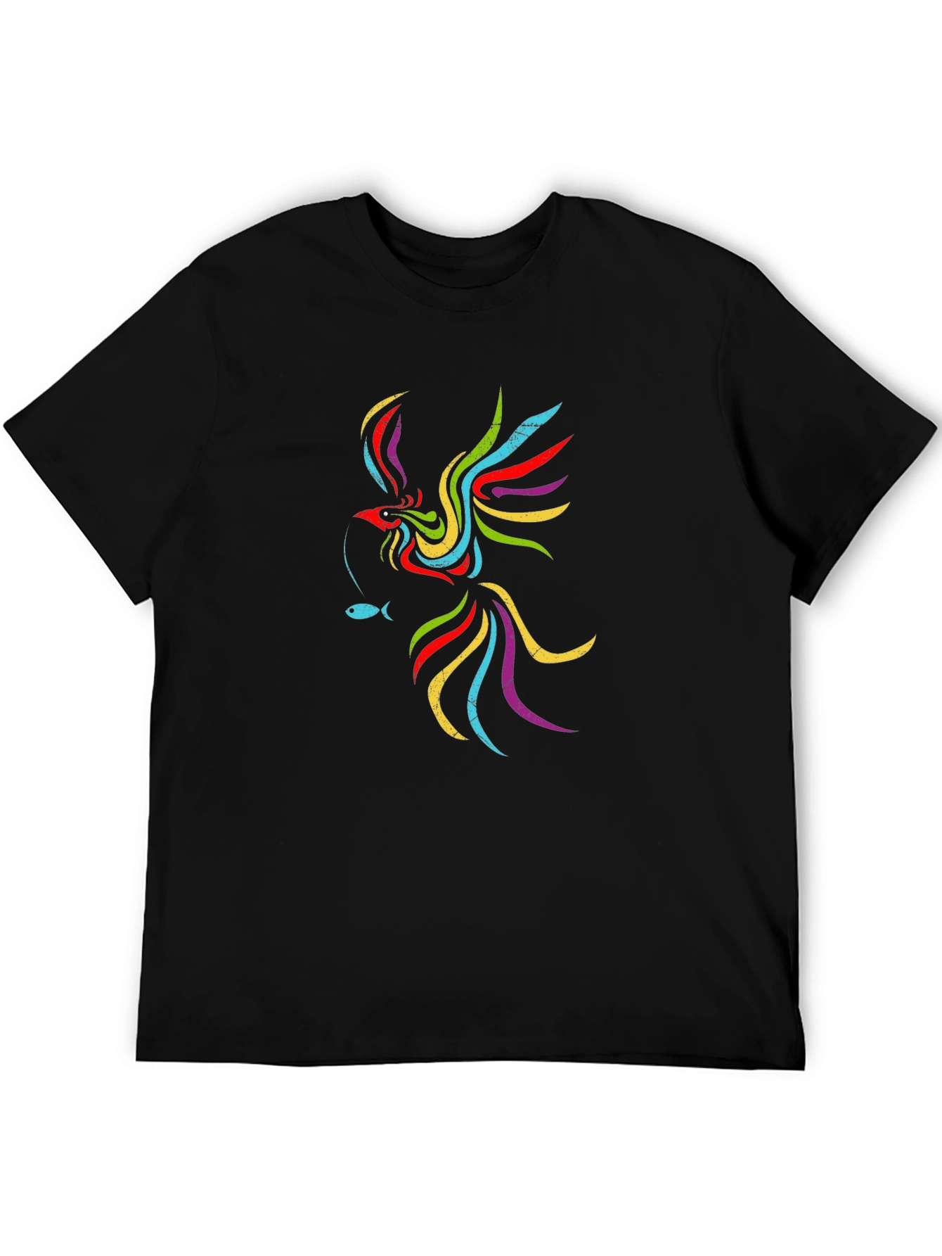 Phoenix Fish Black Graphic Tee