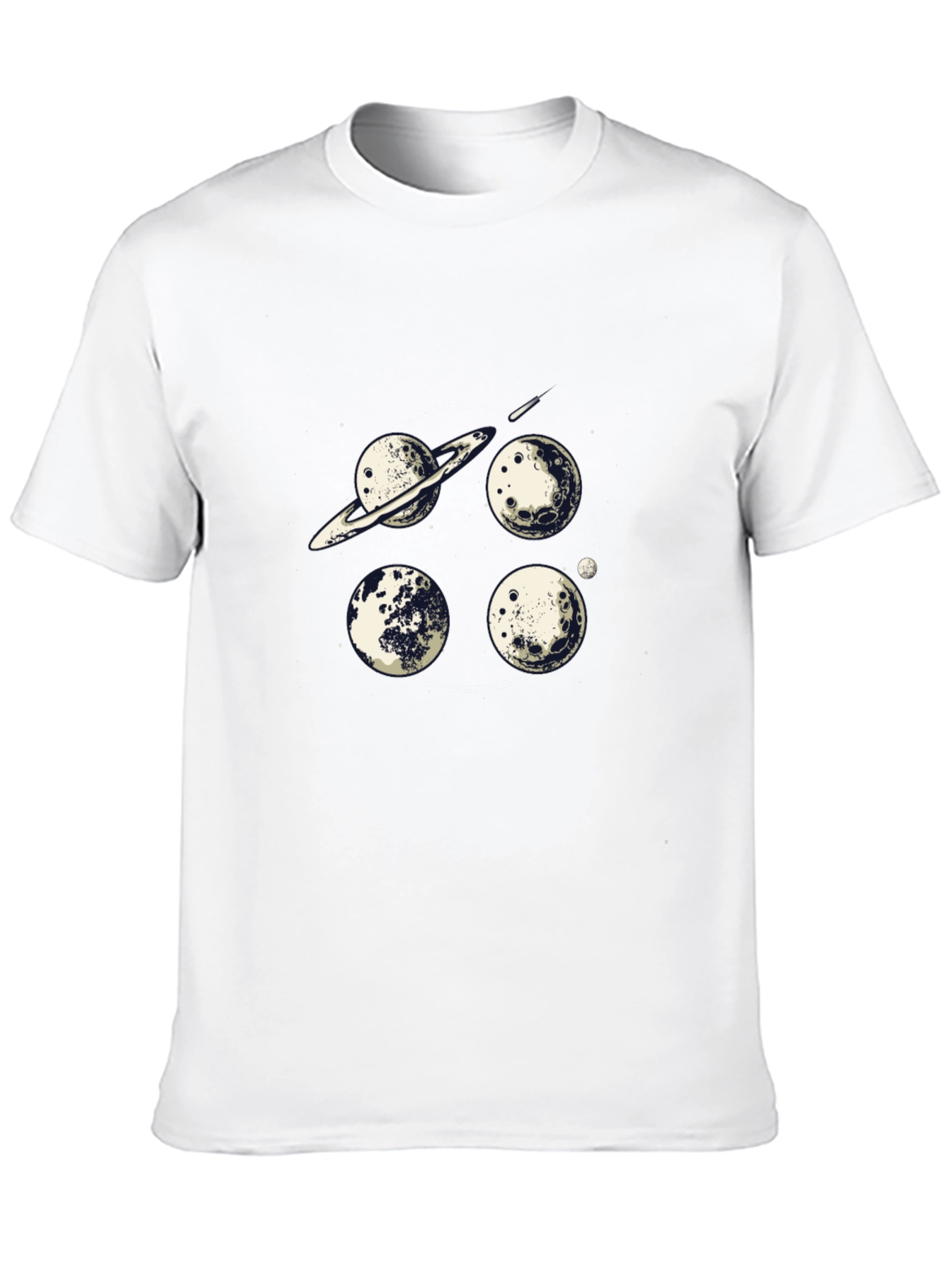 Cosmic Planets Graphic Tee - Black
