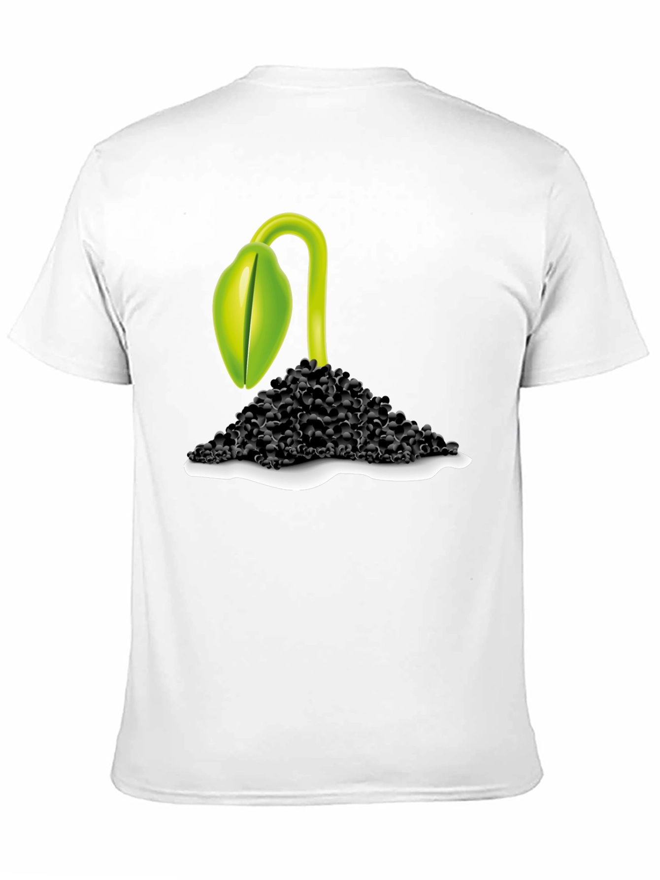 Sprout Graphic Tee - Black Cotton Blend T-Shirt