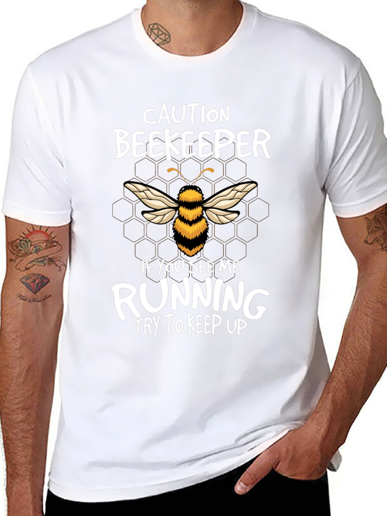 Caution Beekeeper Running T-Shirt