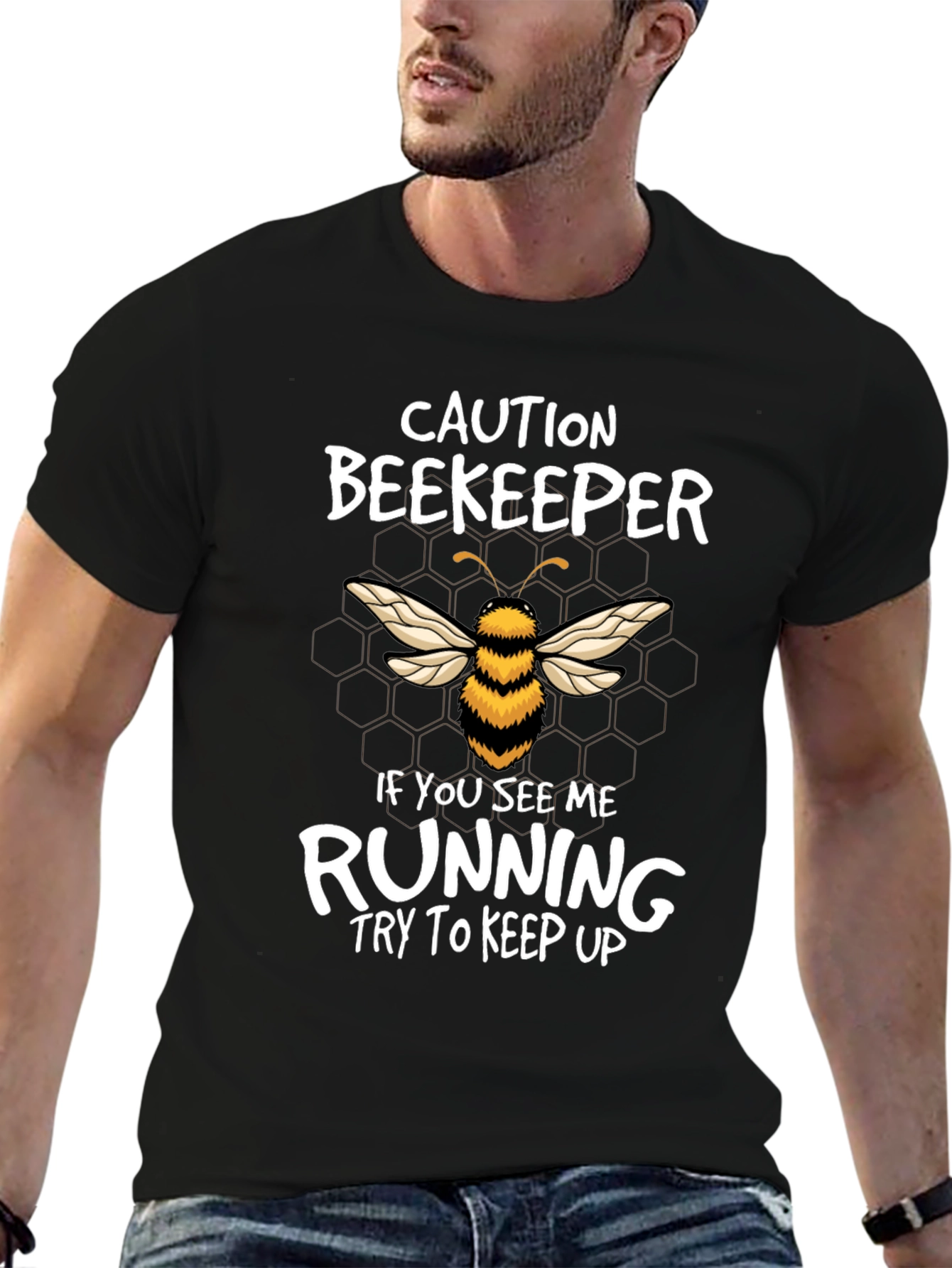 Caution Beekeeper Running T-Shirt