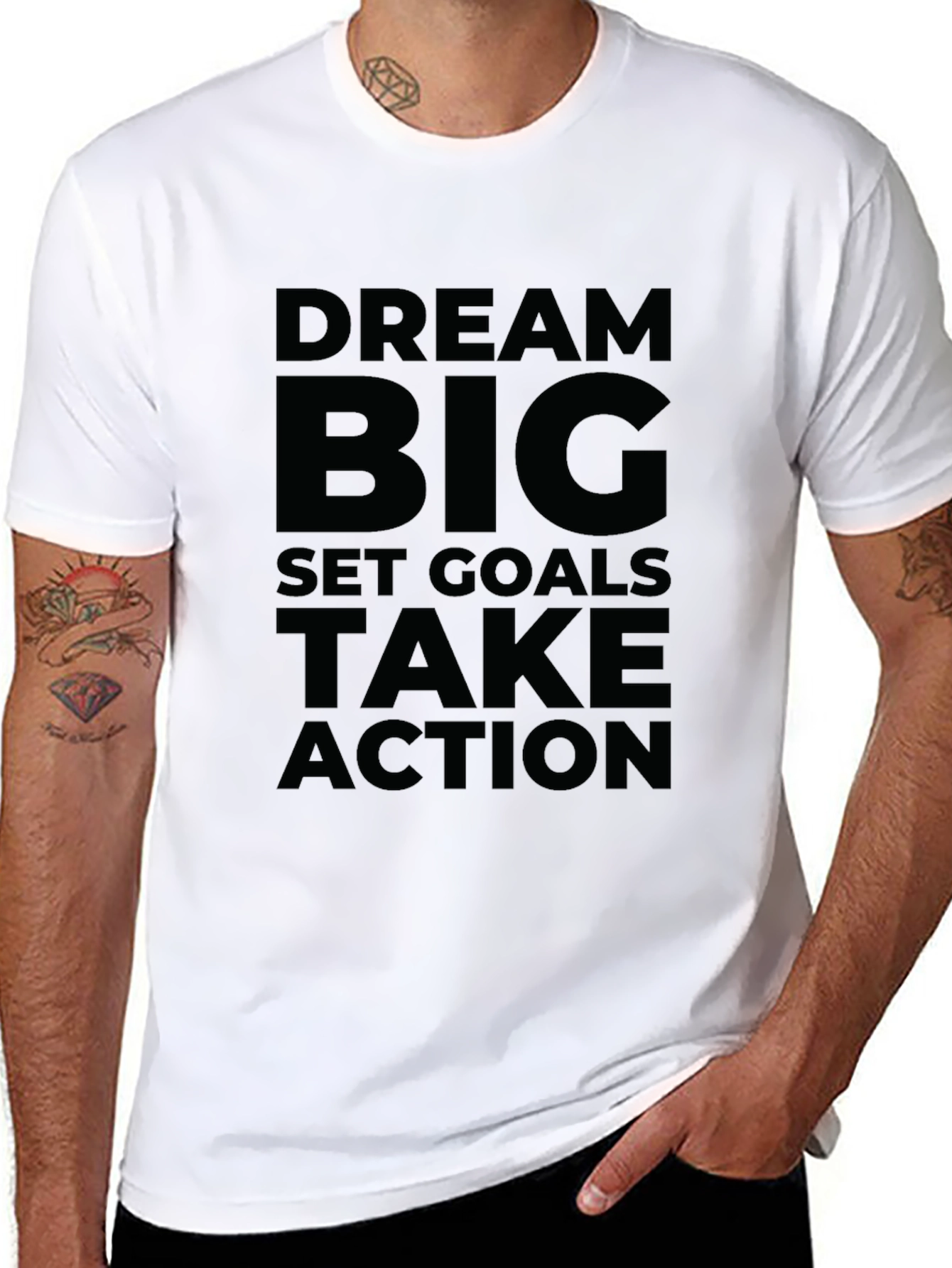 Dream Big Graphic Tee - Motivational Black T-Shirt