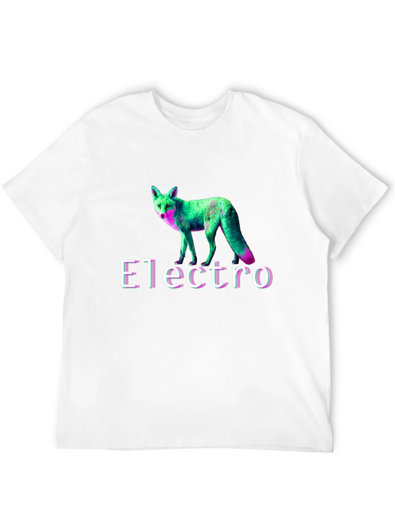 Electro Fox Graphic Tee - Stylish Black T-Shirt