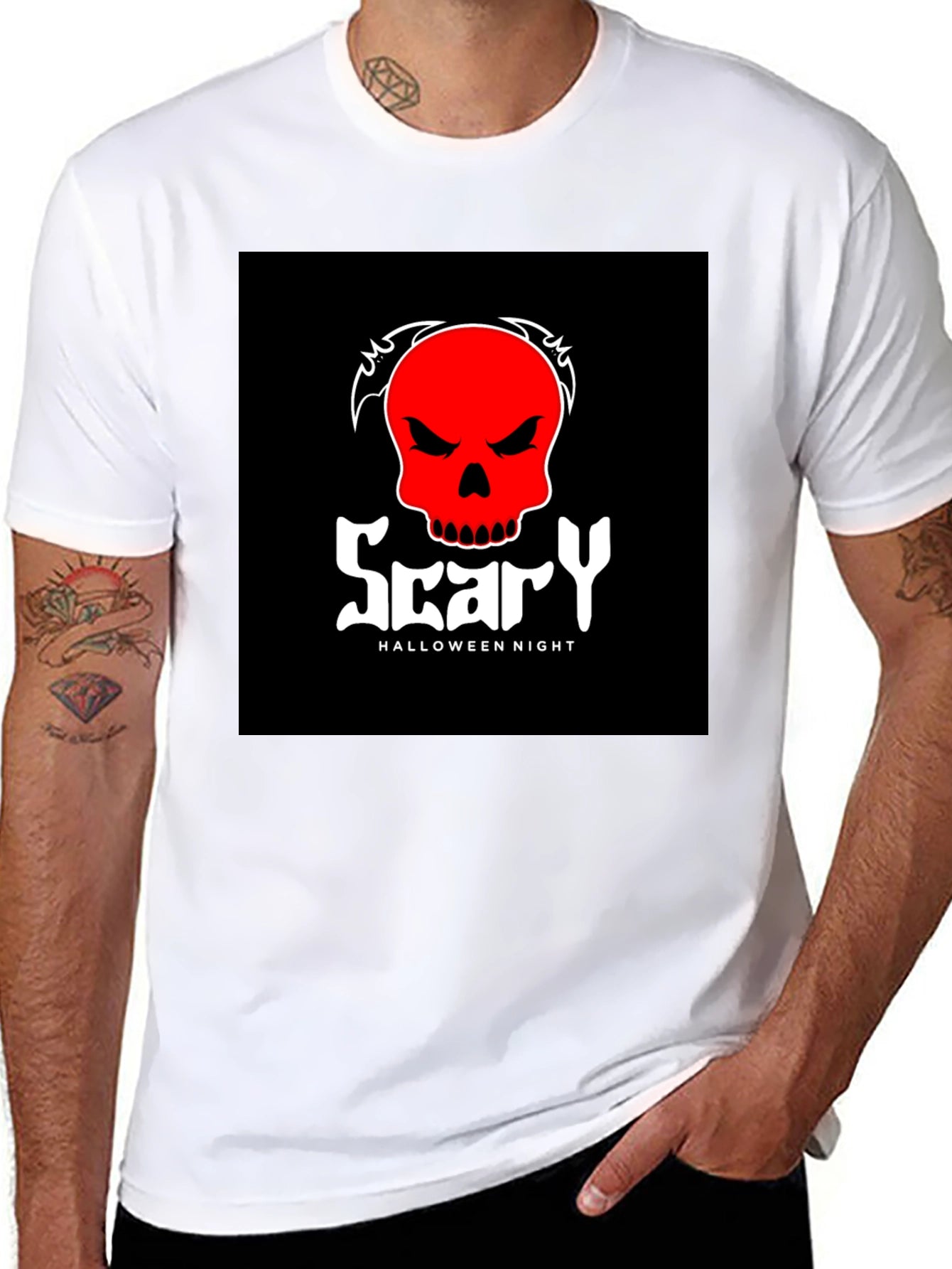 Scary Halloween Night Graphic T-Shirt