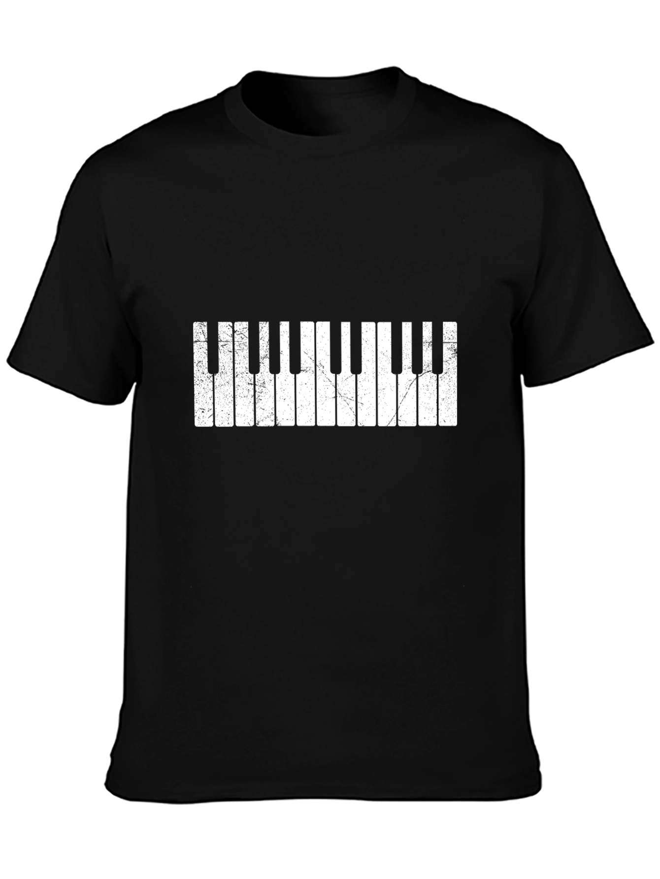 Piano Keys Graphic Tee - Musicians Black T-Shirt