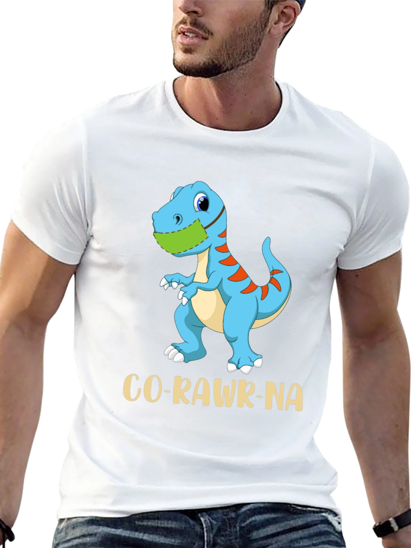 Co-Rawr-Na T-Shirt Dinosaur with Mask