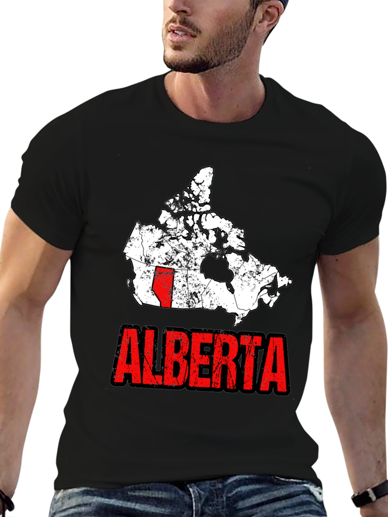 Alberta Canada Map Graphic Tee