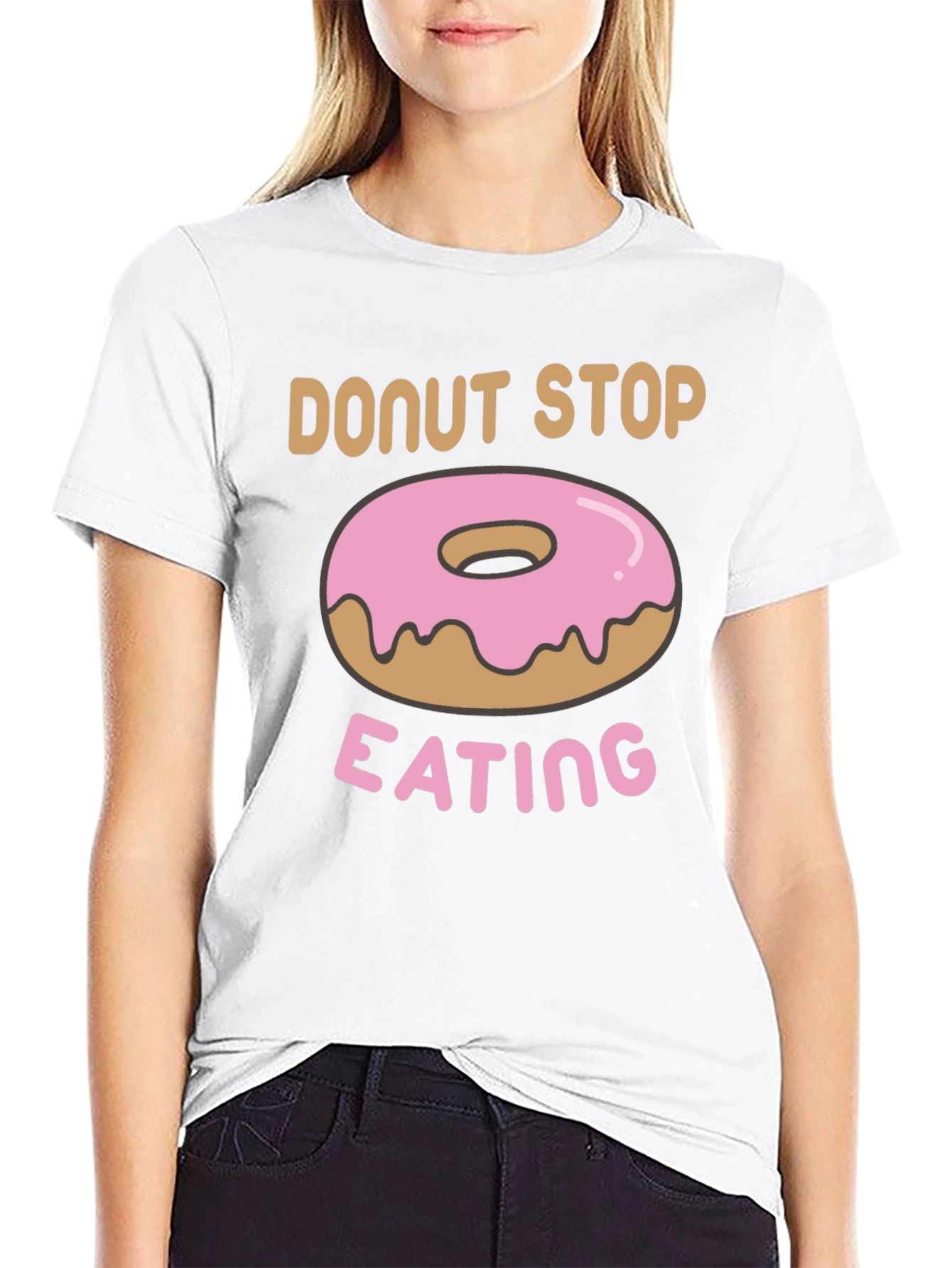 Donut Stop Eating Graphic T-Shirt
