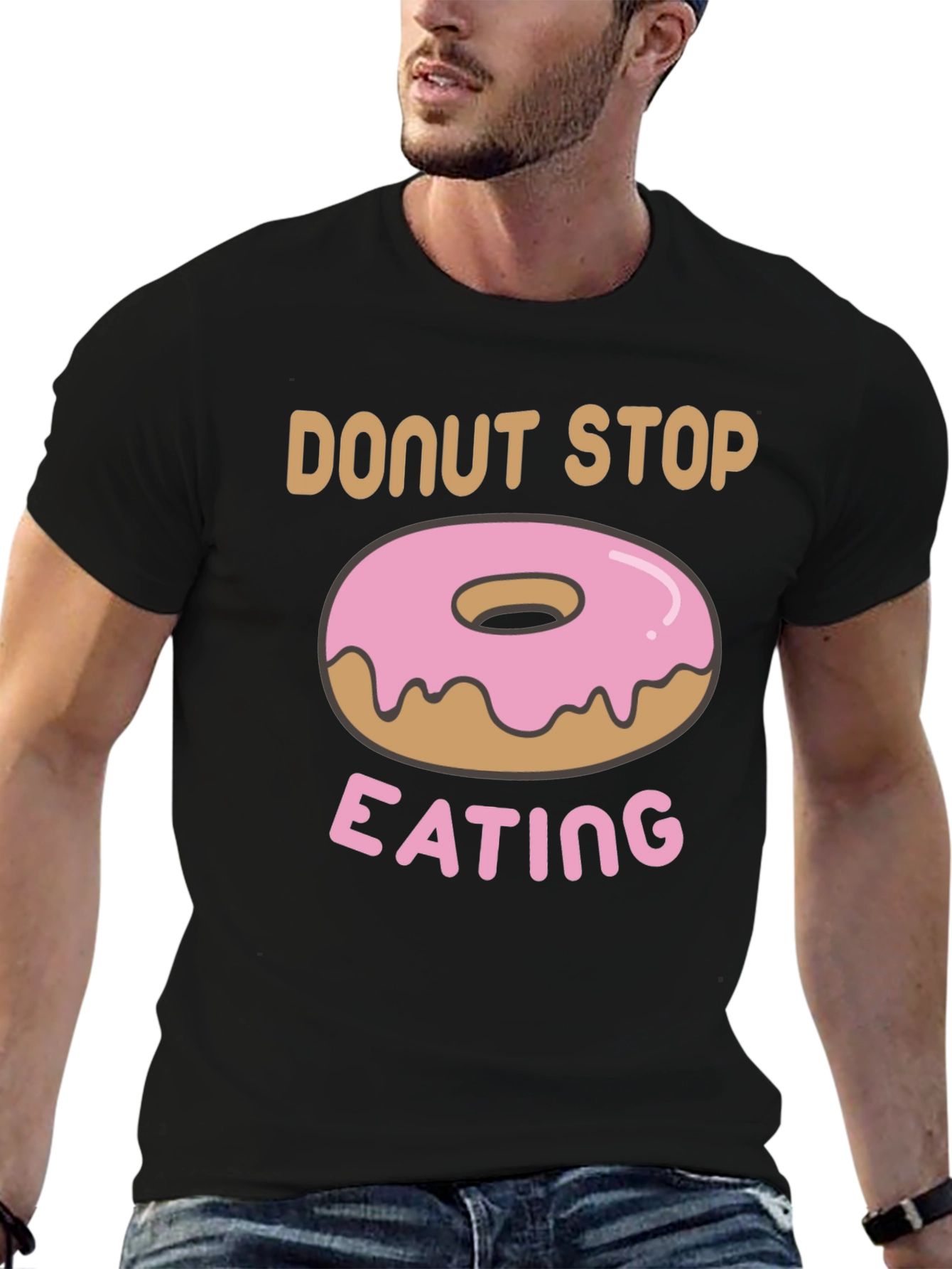 Donut Stop Eating Graphic T-Shirt