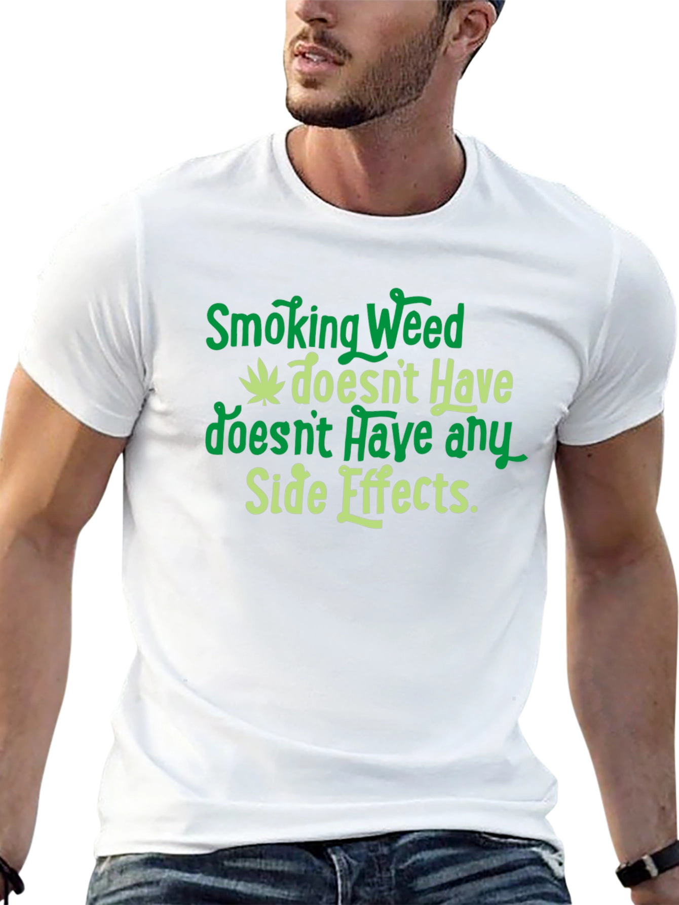 Smoking Weed Side Effects Graphic T-Shirt