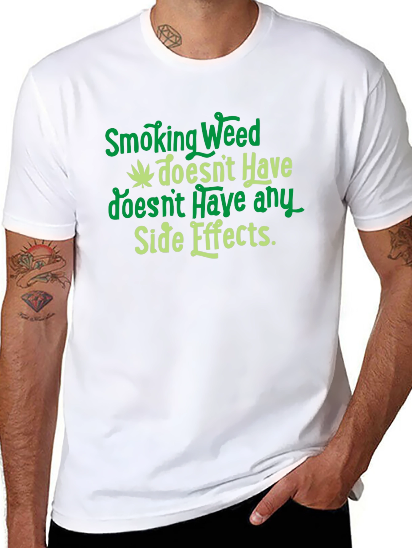 Smoking Weed Side Effects Graphic T-Shirt