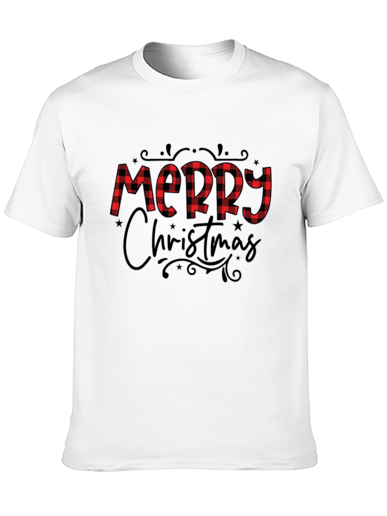 Merry Christmas Plaid Graphic Tee