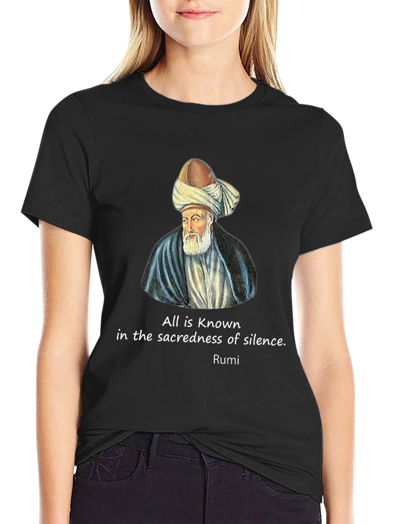 Rumi Quote Black T-Shirt