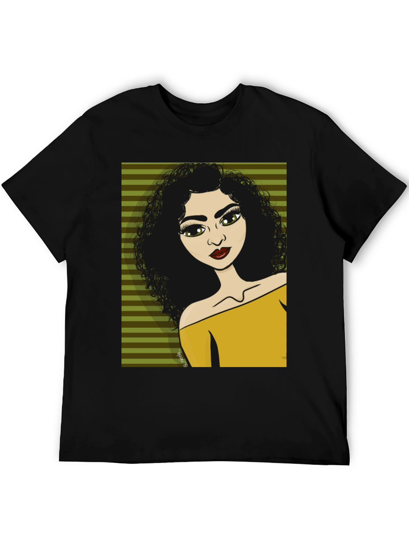 Stylish Black T-Shirt with Cartoon Graphic