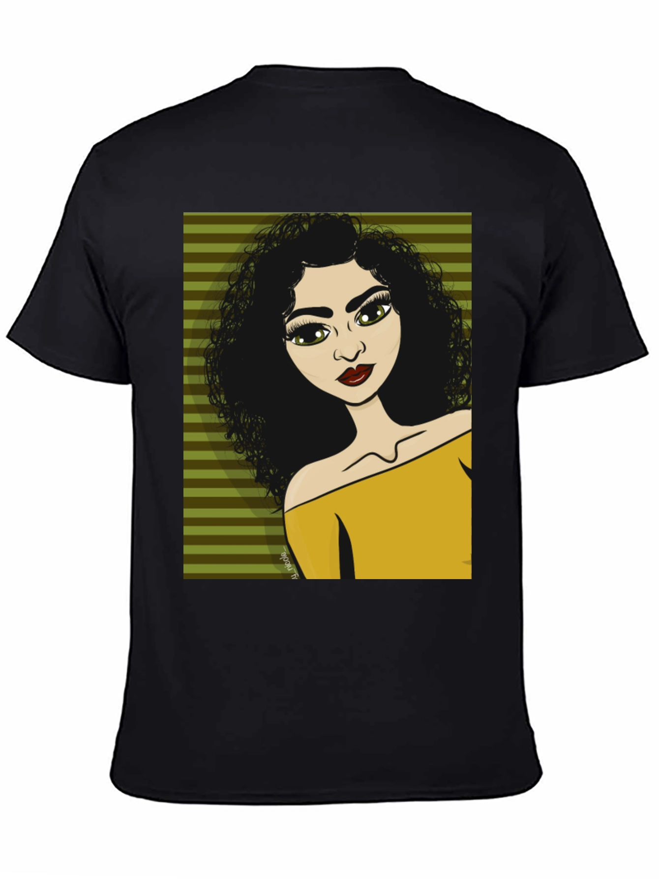 Stylish Black T-Shirt with Cartoon Graphic
