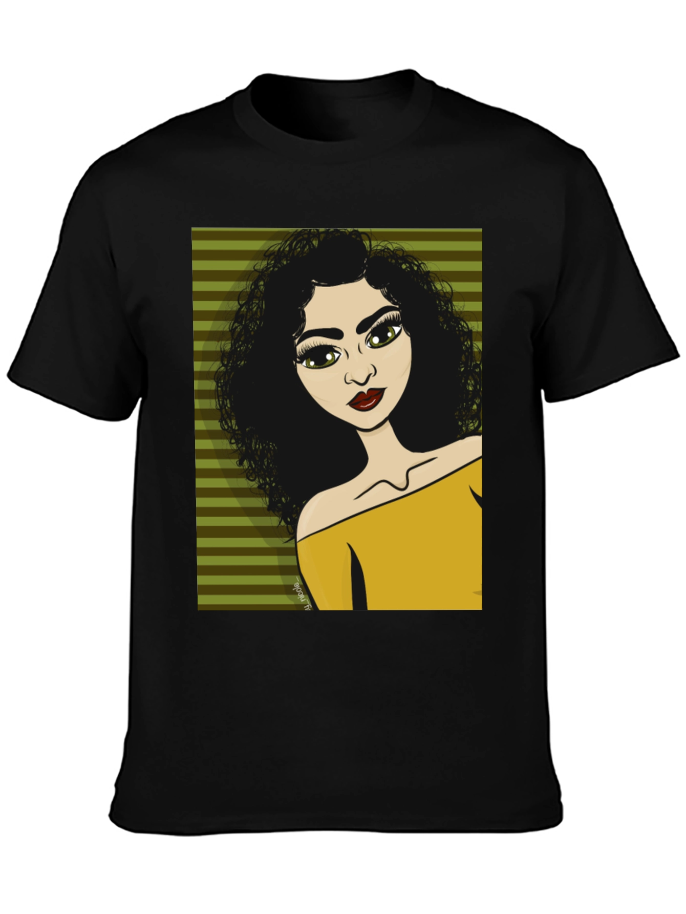 Stylish Black T-Shirt with Cartoon Graphic