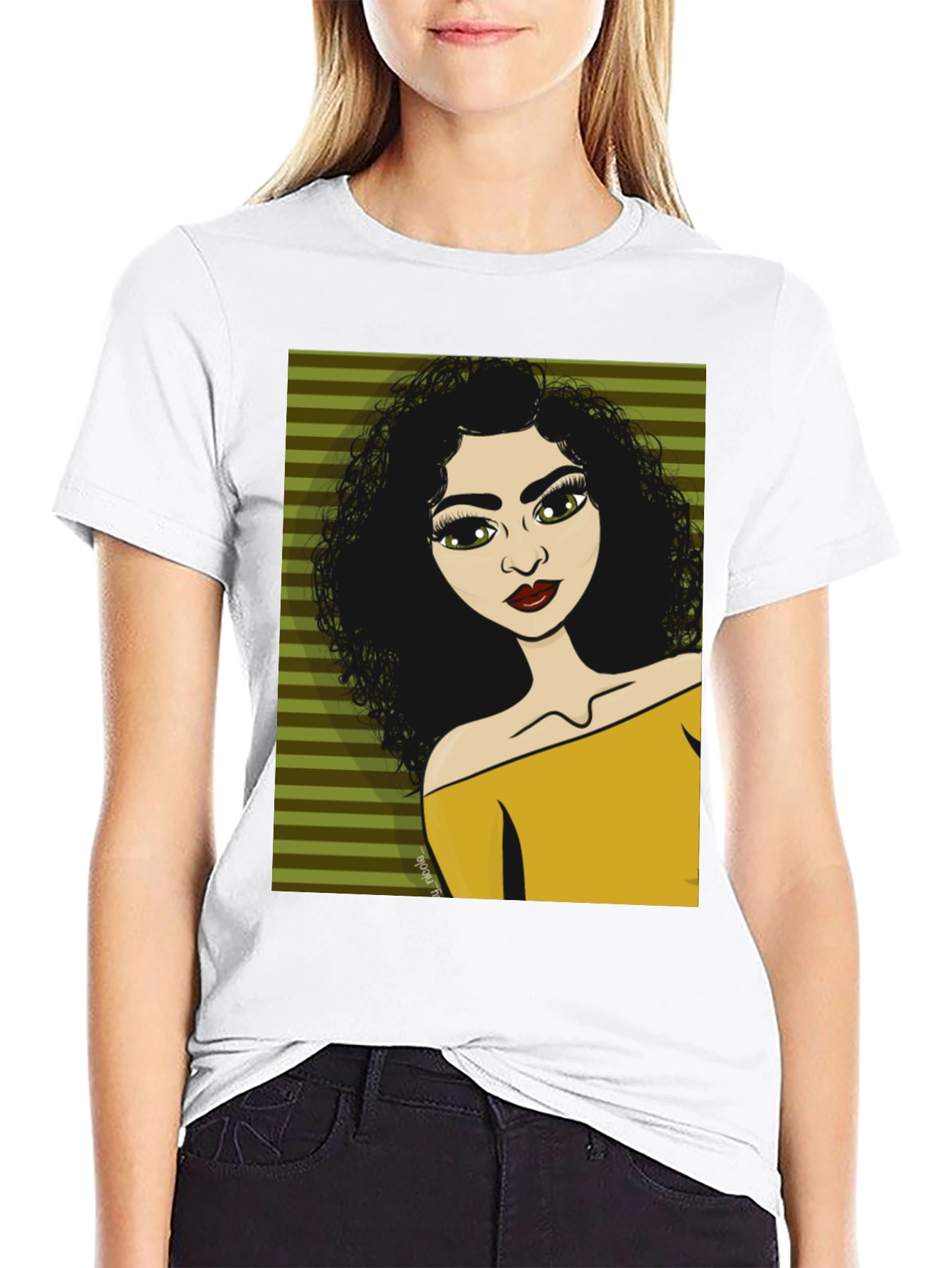 Stylish Black T-Shirt with Cartoon Graphic