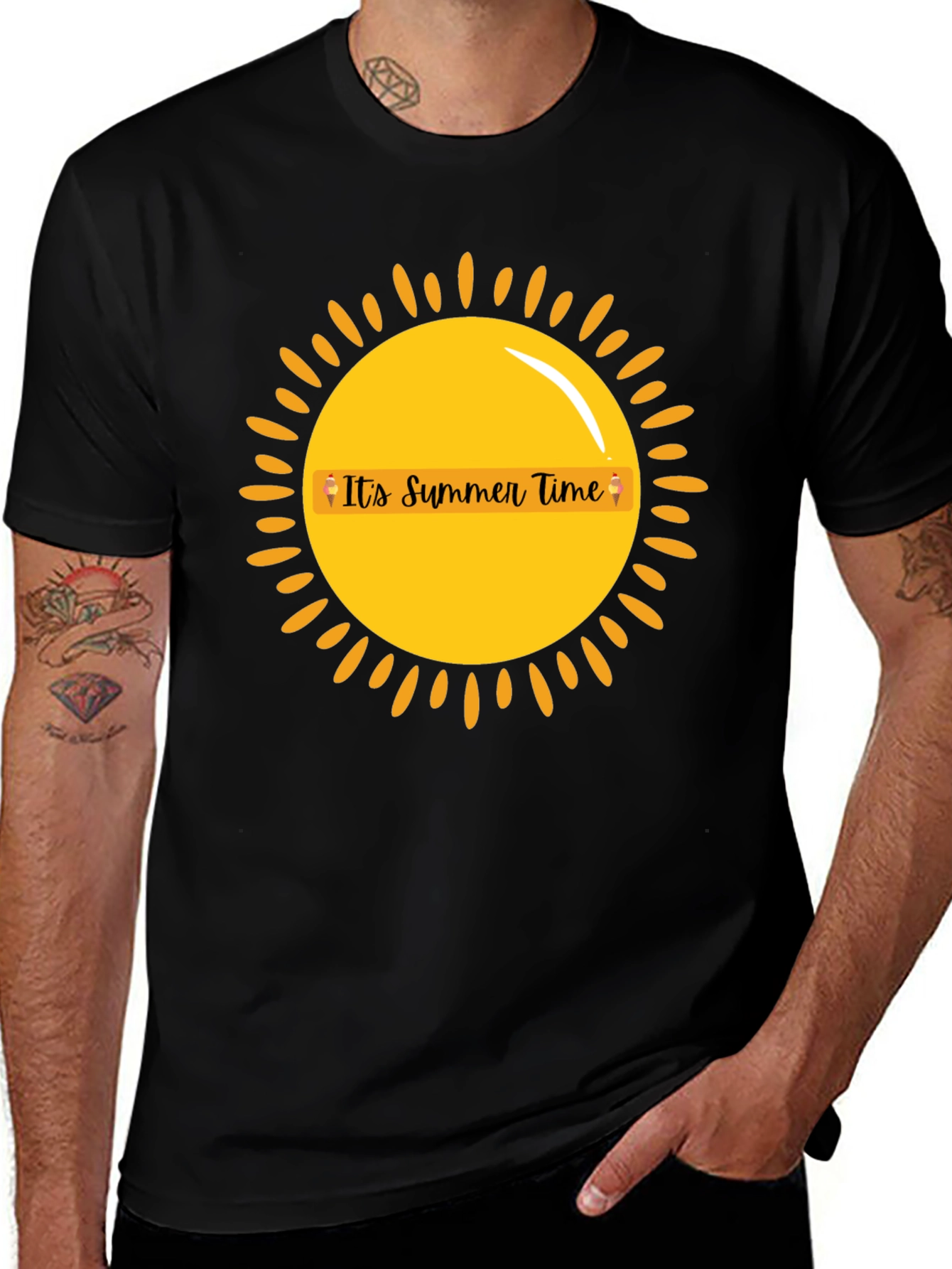 Summer Time Graphic Tee - Black