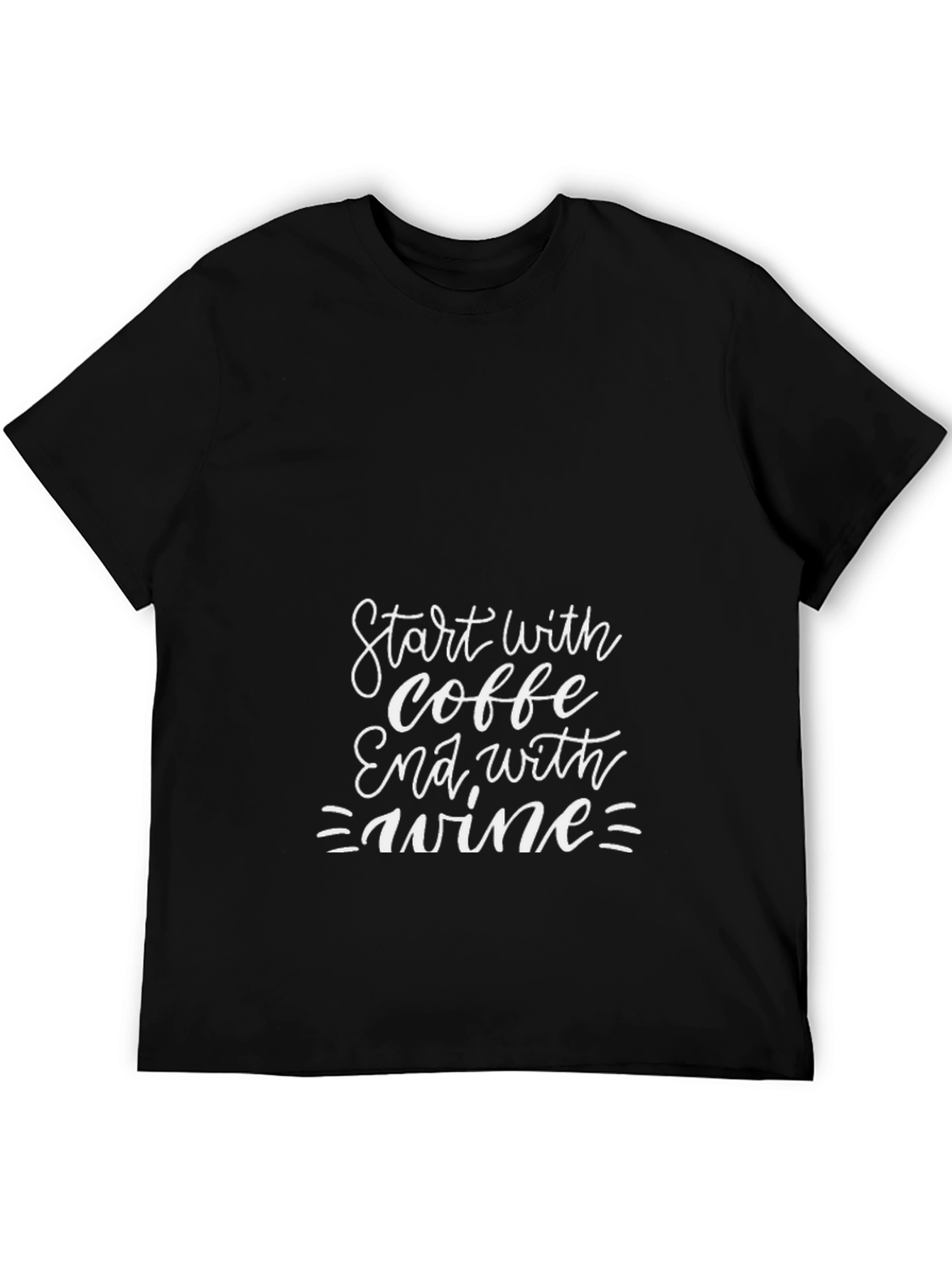 Coffee Then Wine Graphic T-Shirt