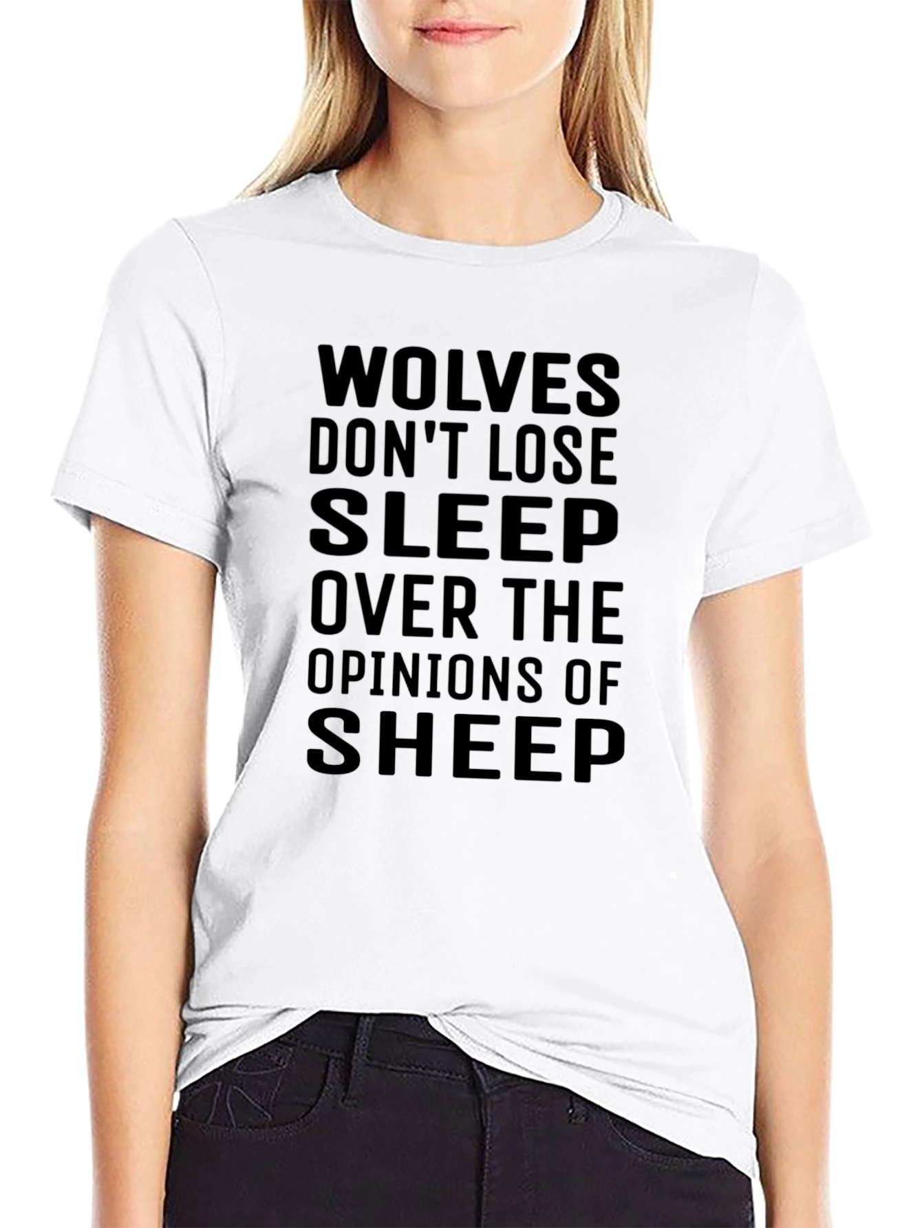 Wolves Dont Lose Sleep T-Shirt - Black