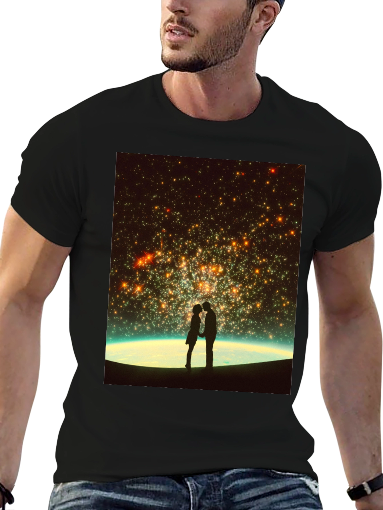 Romantic Stargaze T-Shirt - Unisex Black Tee